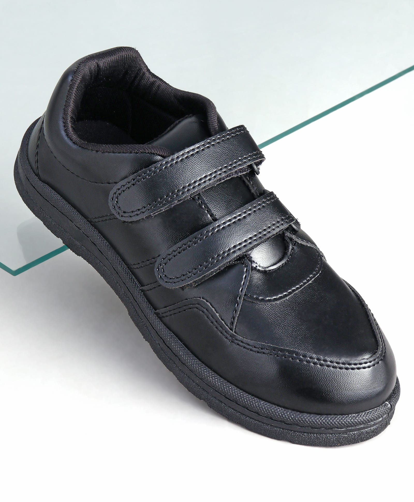 Pine Kids School Shoes with Velcro Closure - Black-picture-26
