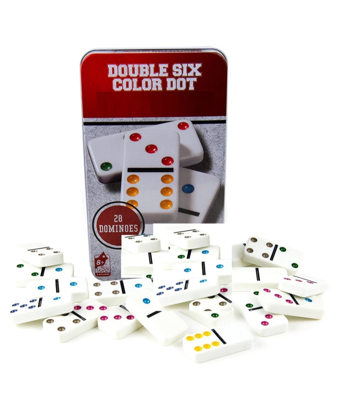 ARCADE TOYS Double Six Colour Dot Dominoes(28 pcs) - Colour may vary-picture-45