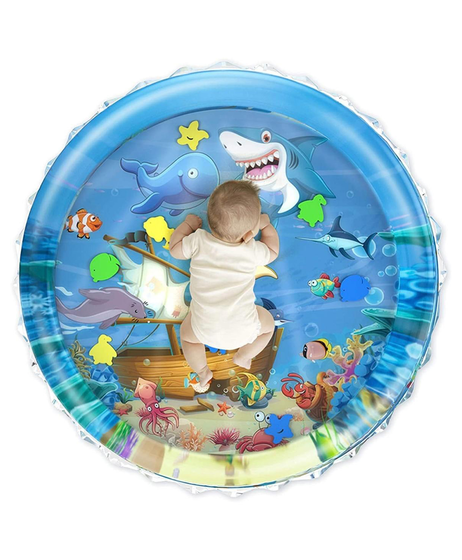 ARCADE TOYS Round Inflatable Baby Slapped Pad for Kids Color & Design May Vary