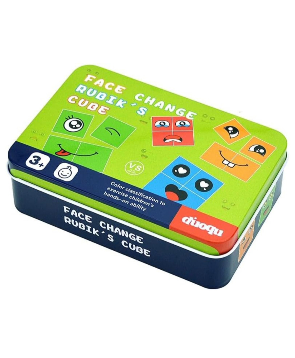 ARCADE TOYS Wooden Face Expression Change Rubix Cube for Kids - Colour may vary-picture-42