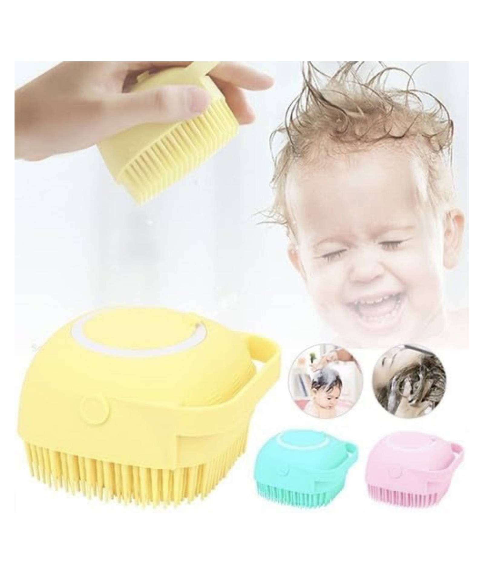 ARCADE TOYS Silicone Bath Brush(Pack of 2) - Colour may vary-picture-5