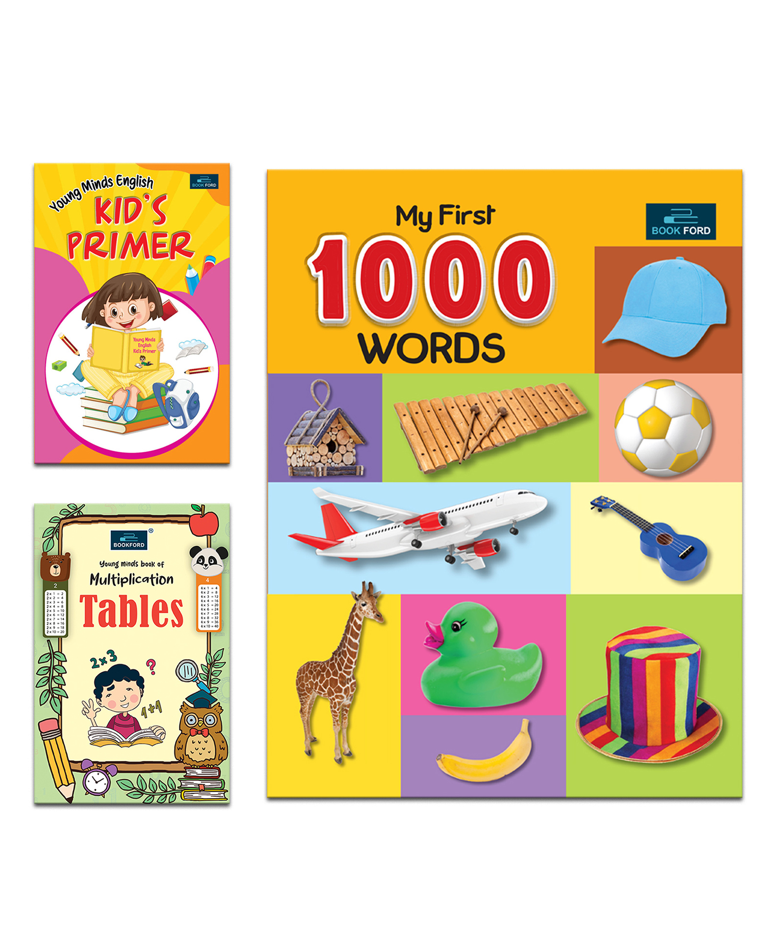 Learning Books for Kids (Set of 3) - My First 1000 Words, Young Minds Book Of Multiplication Tables & Young Minds English Kid's Primer | book | books | kids books | books for kids BOOK FORD PUBLICATIONS-image-44