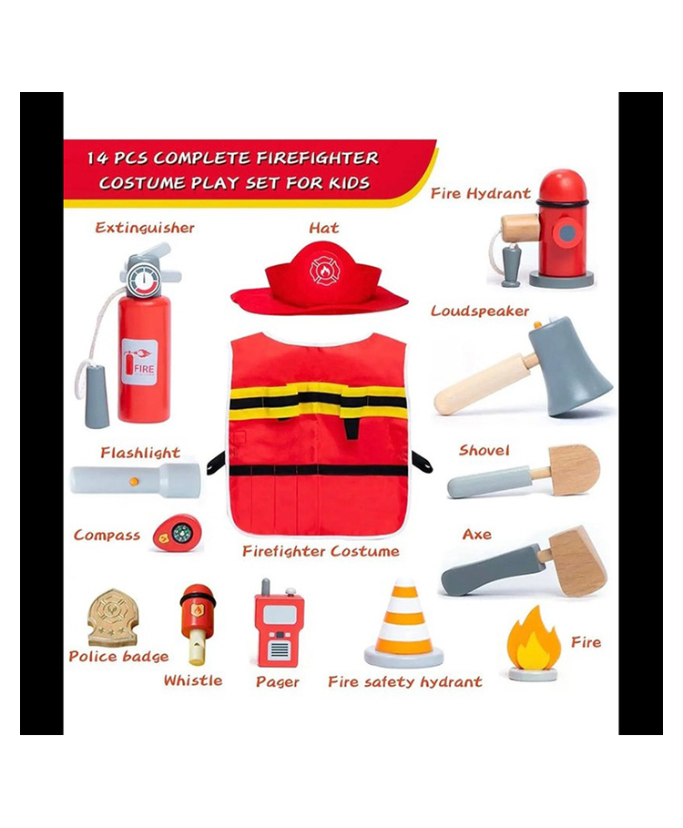 Wudly - Fire Fighter Set with 14 pieces complete fire fighter set-picture-22