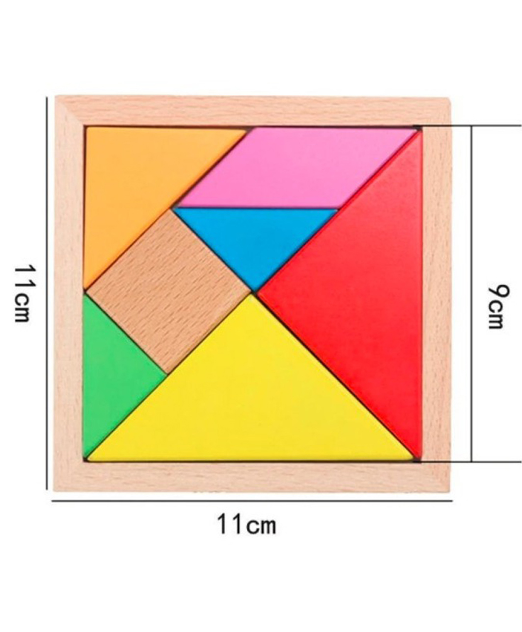 WUDLY - Wooden Tangram Puzzle Multicolor - 7 Pieces-image-36