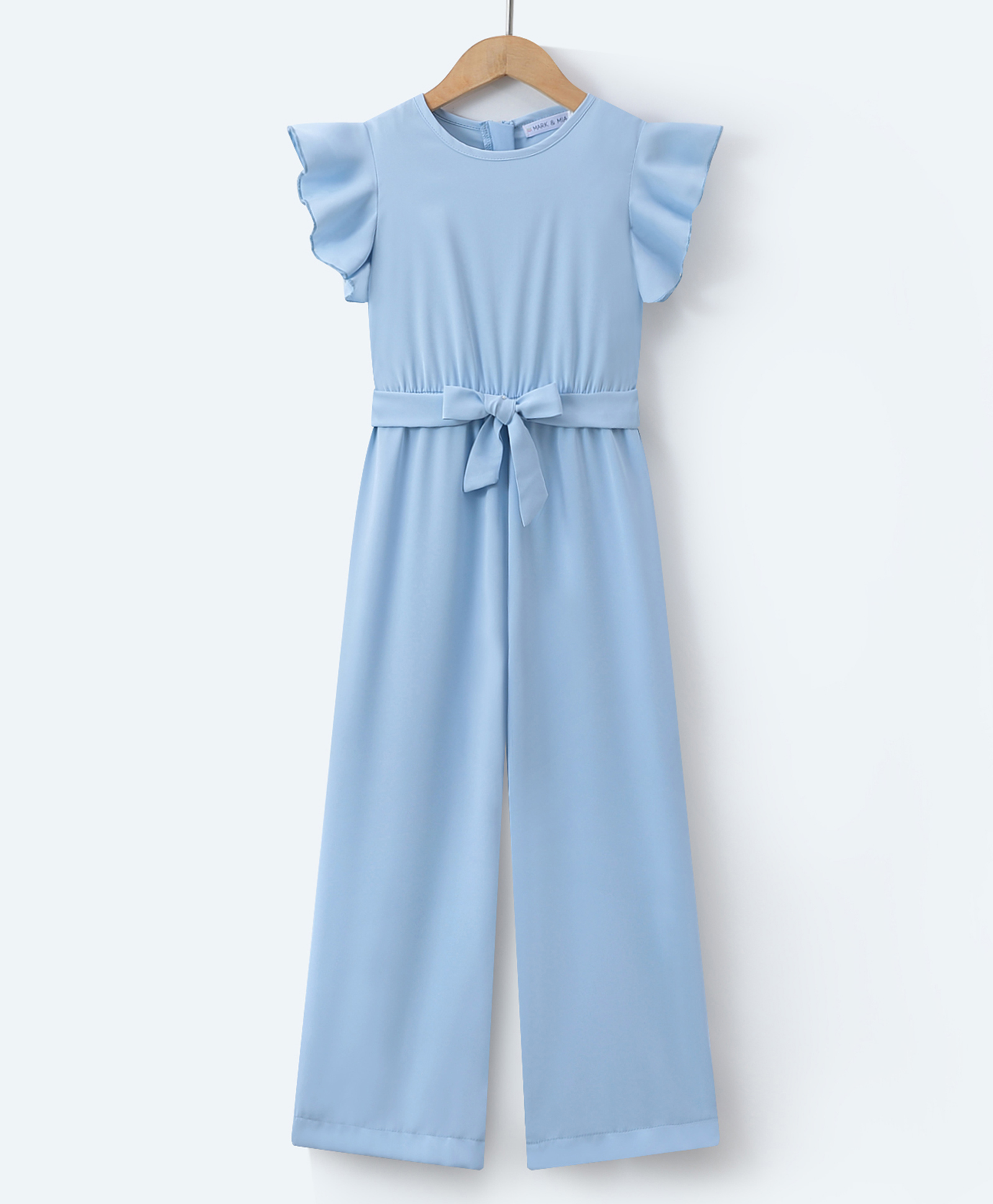 Mark & Mia Frill Sleeves Solid Jumpsuit - Blue-picture-11