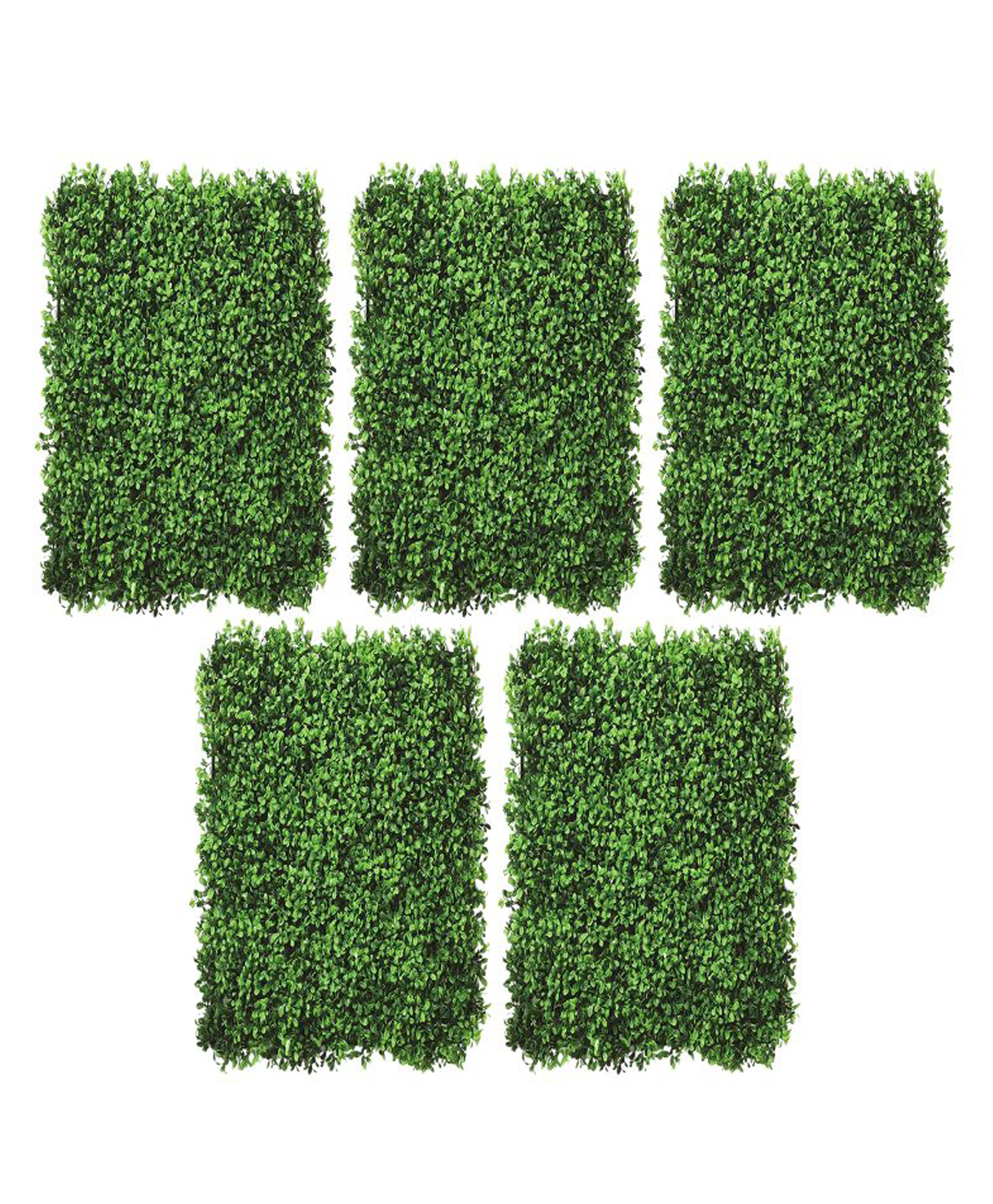 Go Hooked Artificial Grass Vertical Wall Small Leaves Tiles | Artificial Vertical Grass Wall Panel (Set of 5)-image-13