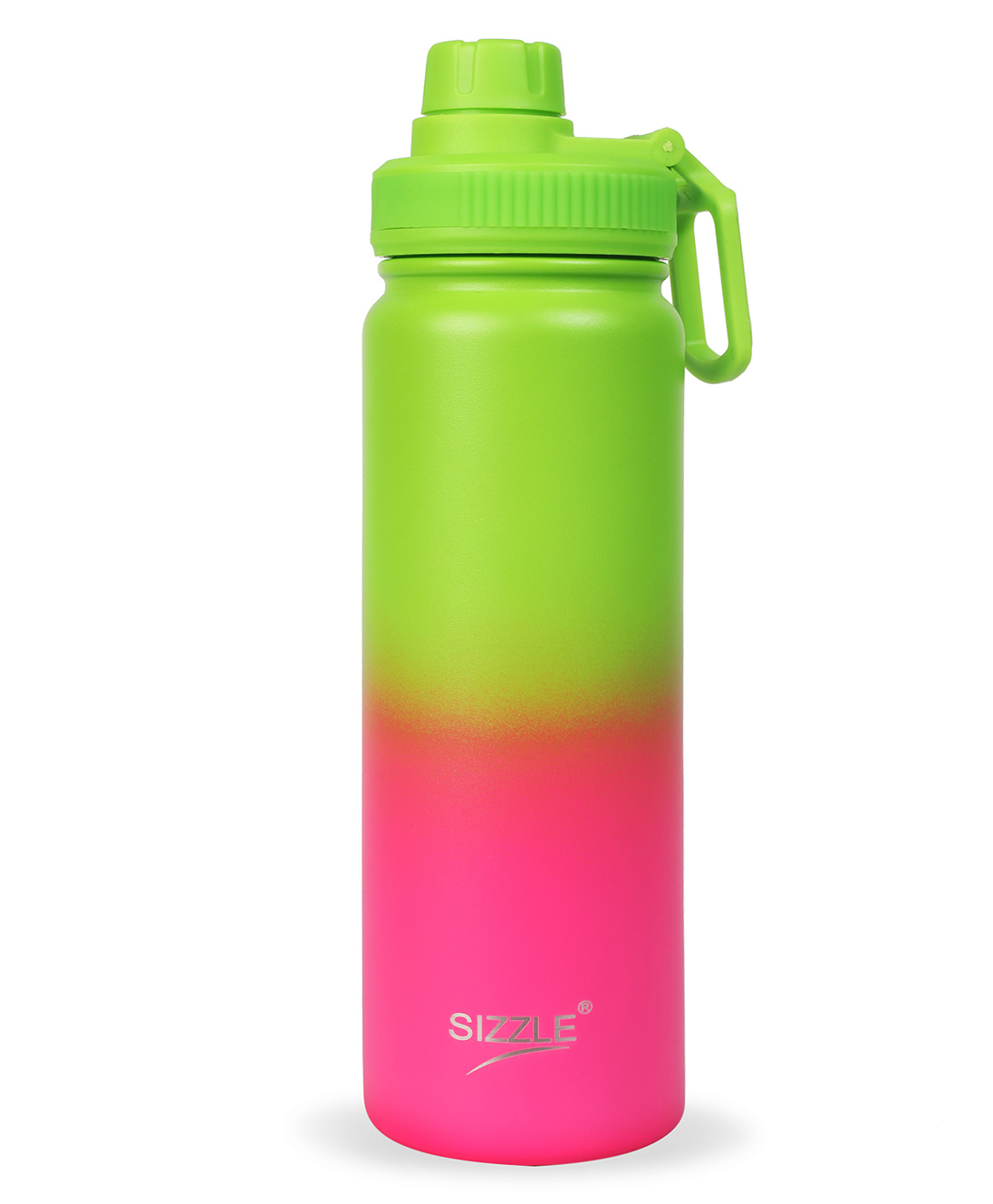 Sizzle Element Stainless Steel Water Bottle 750 ml For Kids & Adults | Lightweight Leakproof Water Bottle with Powder Coating Finish | Dual Green-Pink Colour-image-35