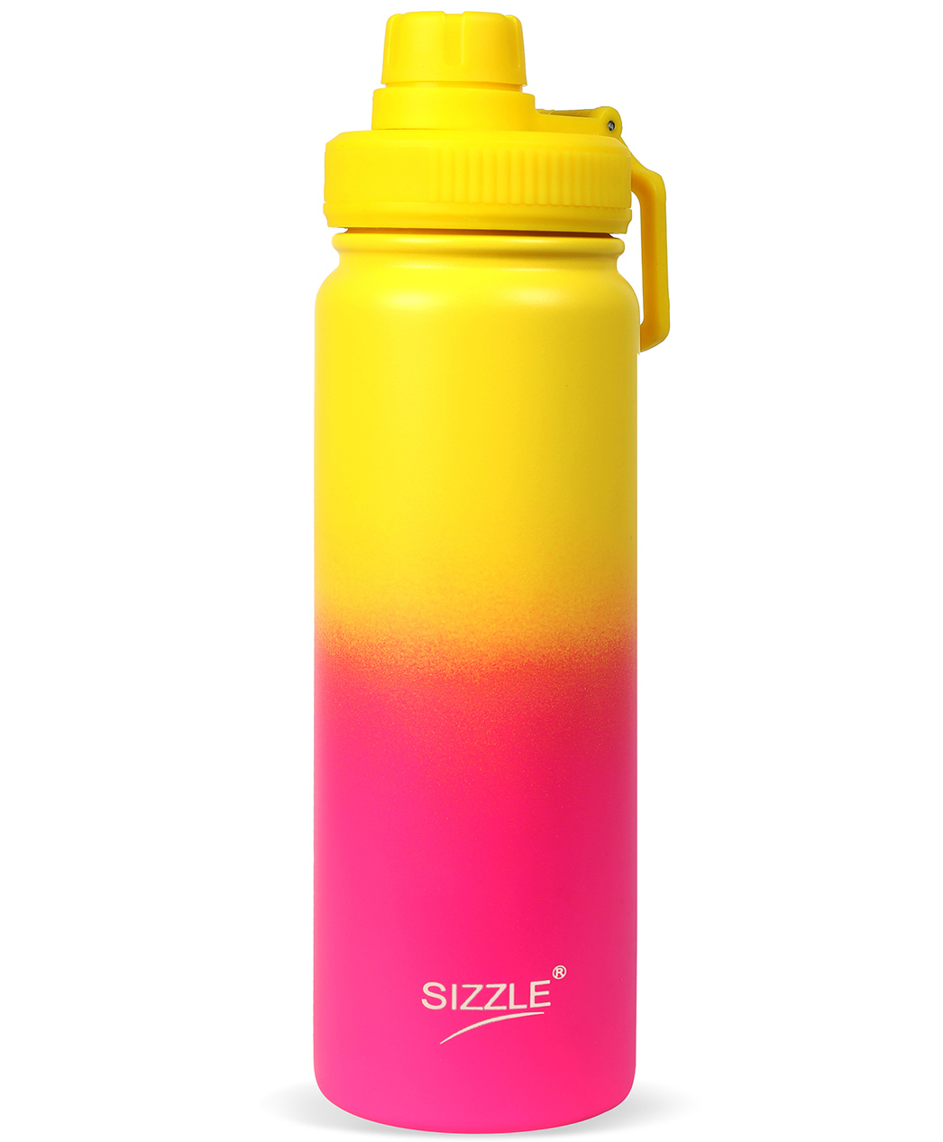Sizzle Element Stainless Steel Water Bottle 750 ml For Kids & Adults | Lightweight Leakproof Water Bottle with Powder Coating Finish | Dual Yellow-Pink Colour-picture-15