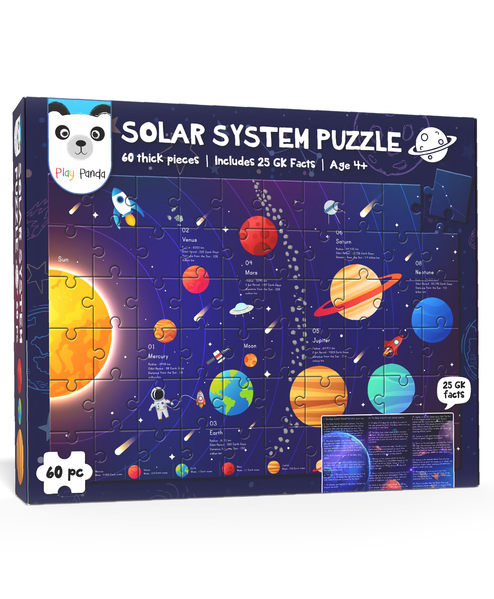 Play Panda Solar System Floor Puzzle 60 Pieces - Blue-image-26