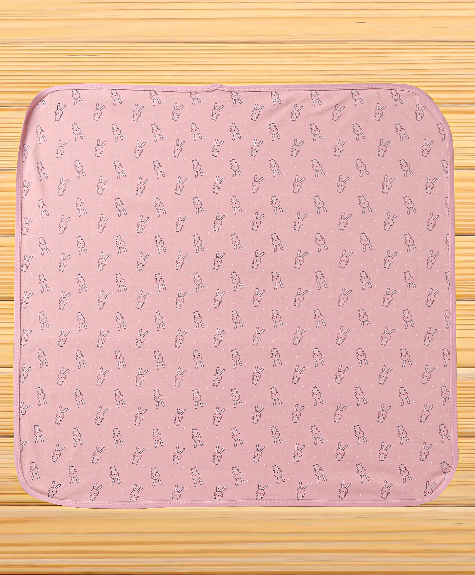 Simply Interlock Knit Bear Printd Bath Towel L 80 x B 80 cm -Pink-image-23