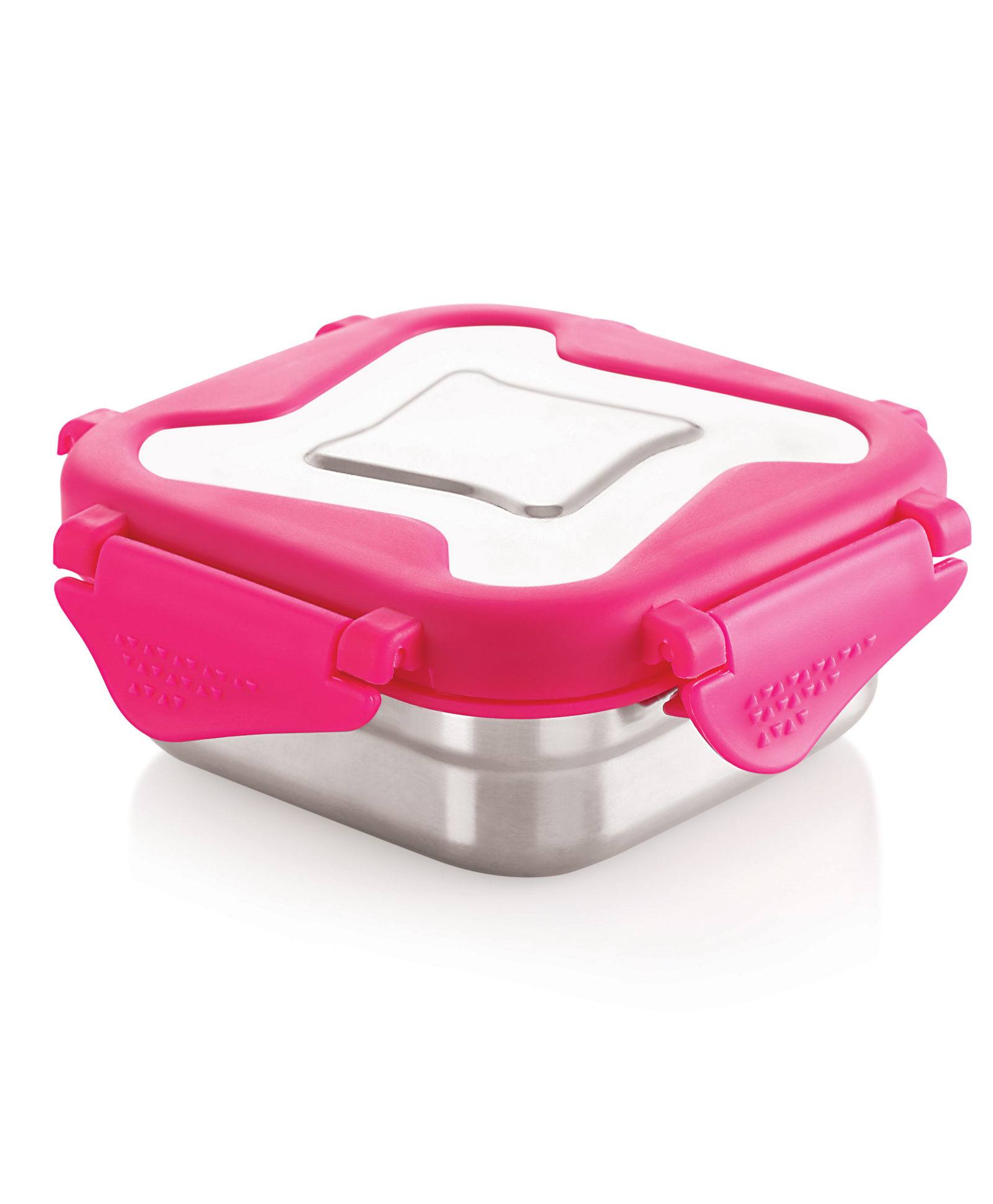 Steellock Smart Stainless Steel Tiffin Lunch Box For Kids and Adults | Airtight & Leakproof | Square Tiffin Box For School & Office With Steel Lid | Pink 360 ml-image-34