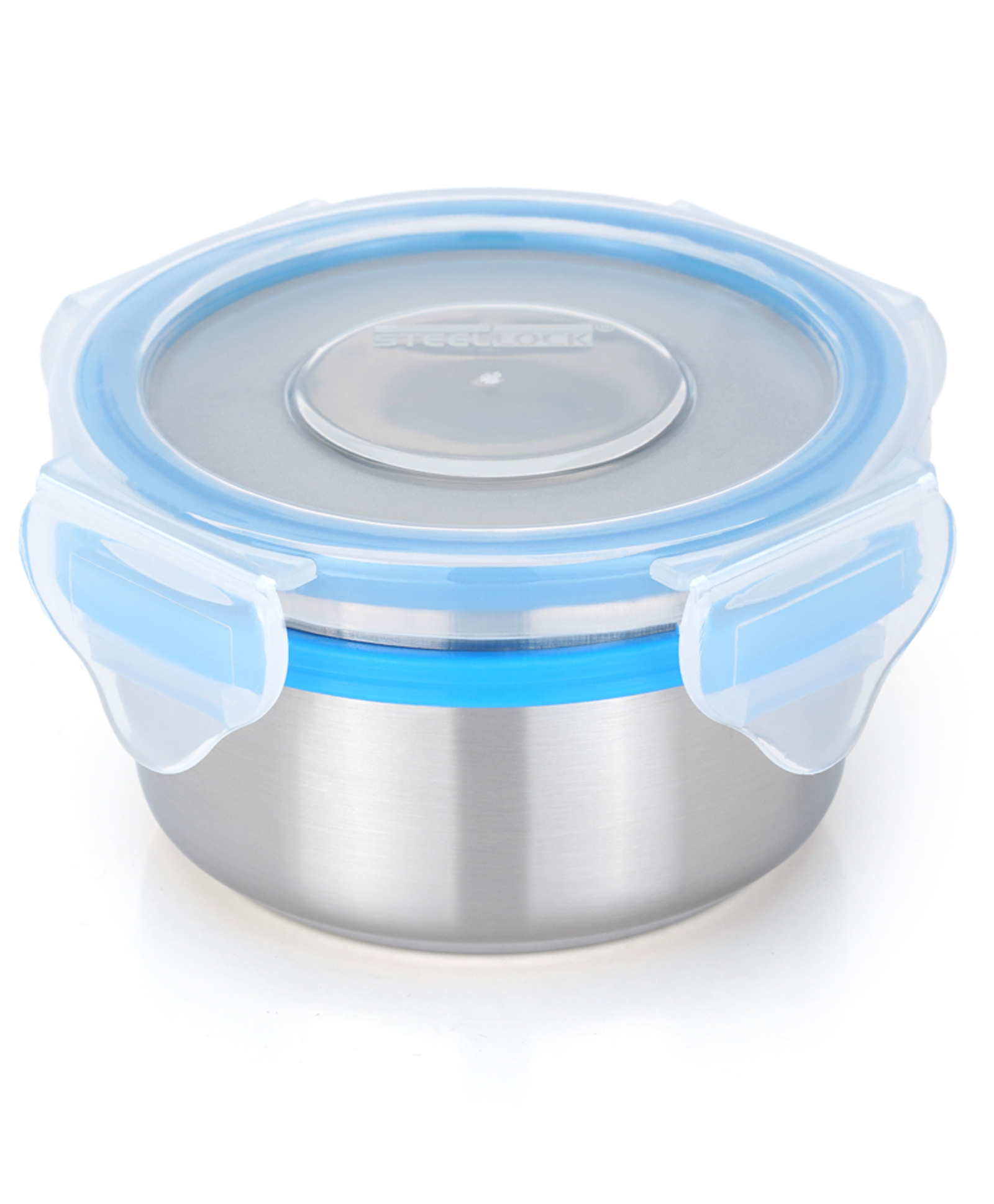 Steel Lock SS Container/Dabba with 4 Side Clip Lock see through Lid for Office & School Use/Food Grade/Air Tight/Easy to Carry/Leak Proof(SL-1101/150 ml)-image-2