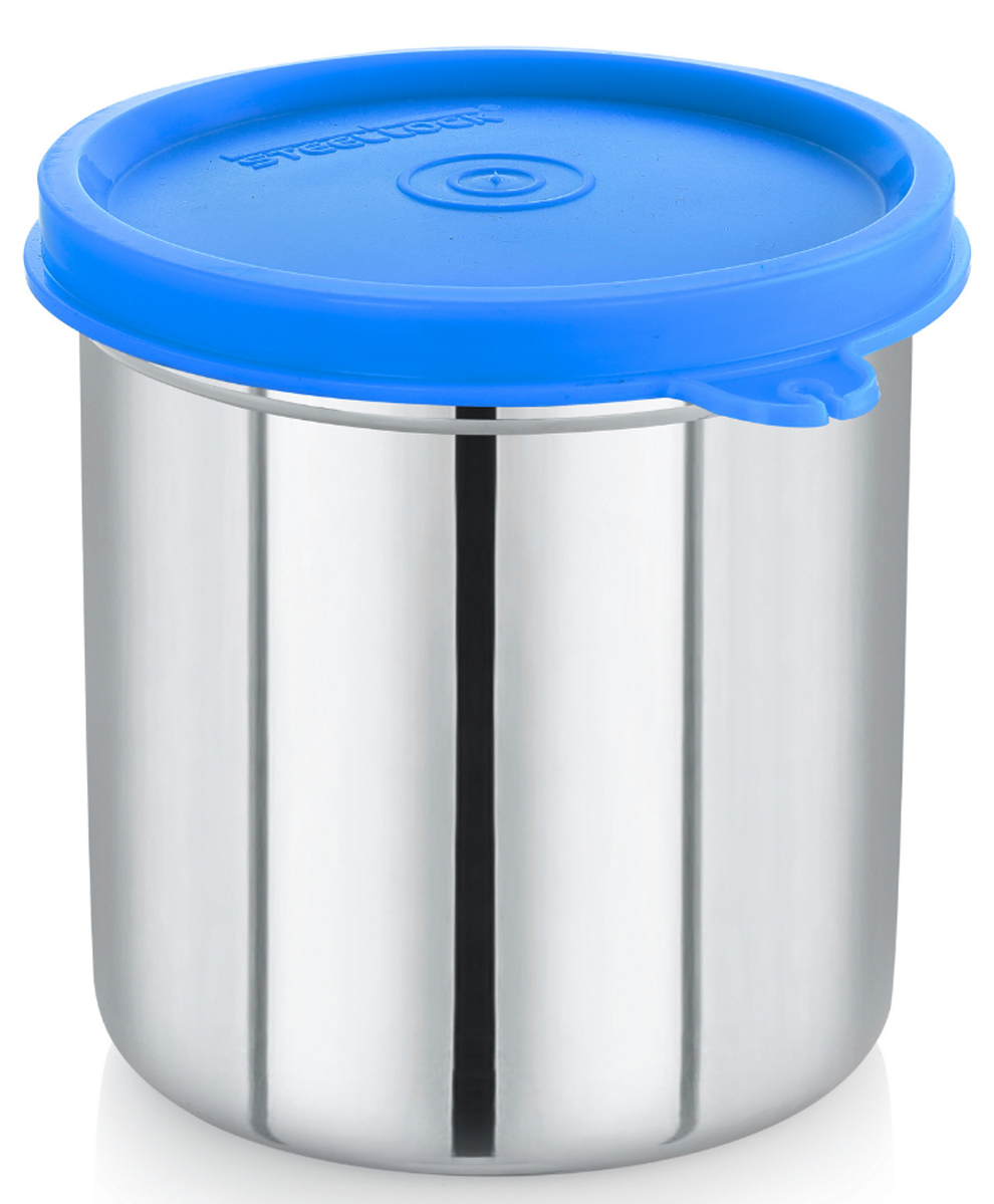 Steel Lock Flex Stainless Steel Container/Dabba with Lid Airtight for Food Storage, Easy to Carry, Leak Proof and Stackable (SL-24/500 ml) Blue.-image-33