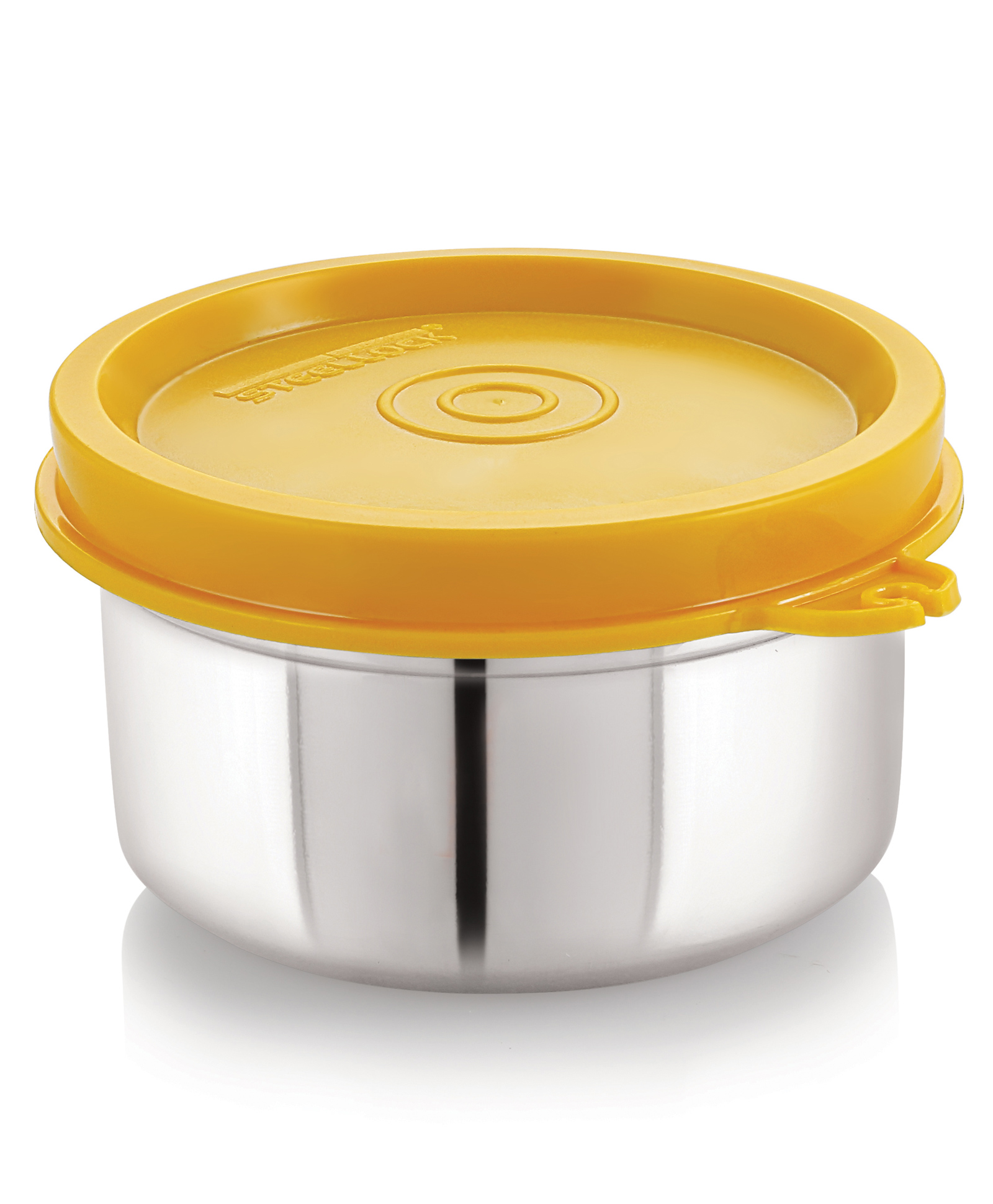 Steel Lock Flex Stainless Steel Container/Dabba with Lid Airtight for Food Storage, Easy to Carry, Leak Proof and Stackable (SL-11/120 ml) Yellow .-image-30
