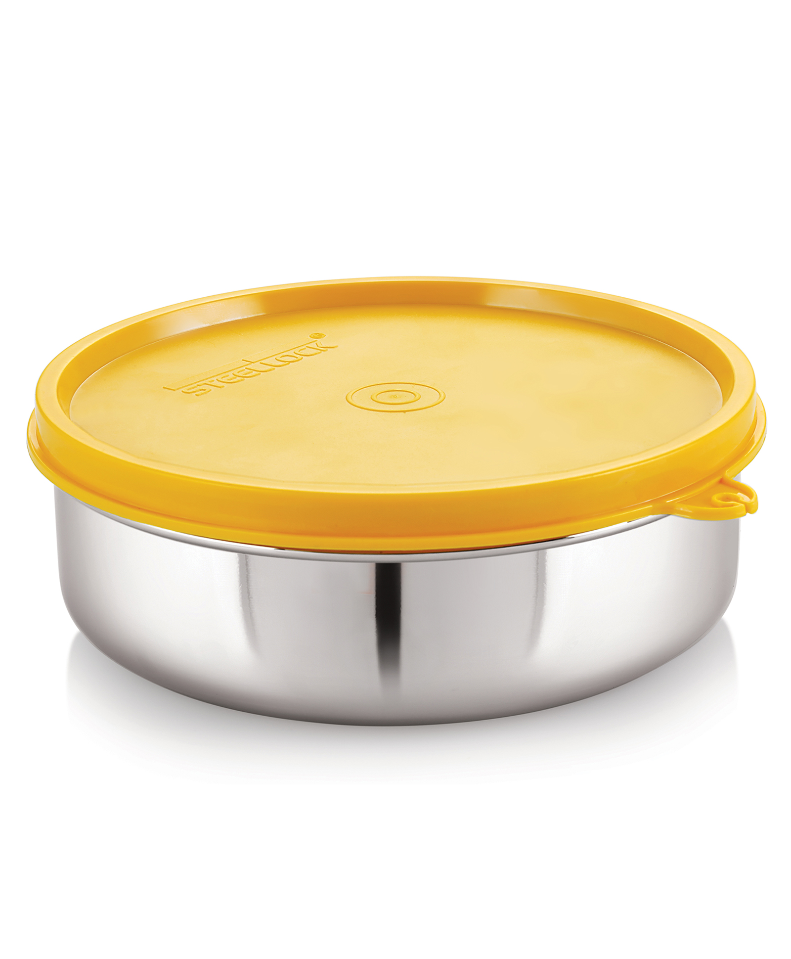 Steel Lock Flex Stainless Steel Container/Dabba with Lid Airtight for Food Storage, Easy to Carry, Leak Proof and Stackable (SL-42/700 ml) Yellow .-image-43