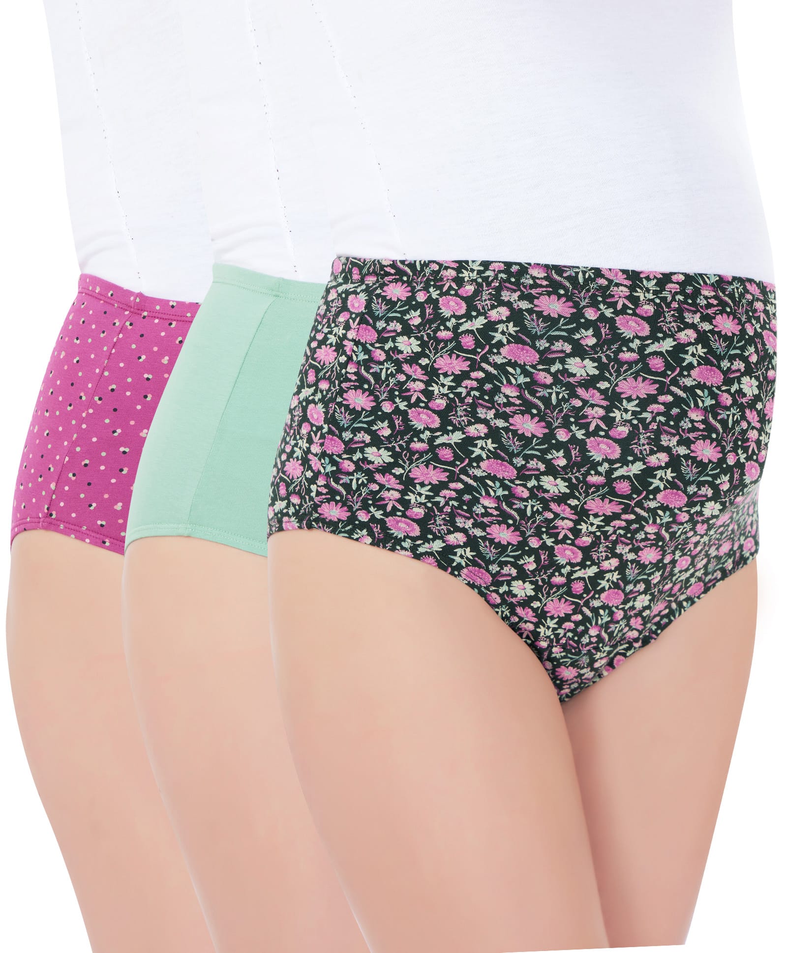 Bella Mama Cotton Elastane High Coverage Printed Panty Set (Colour May Vary)-picture-11