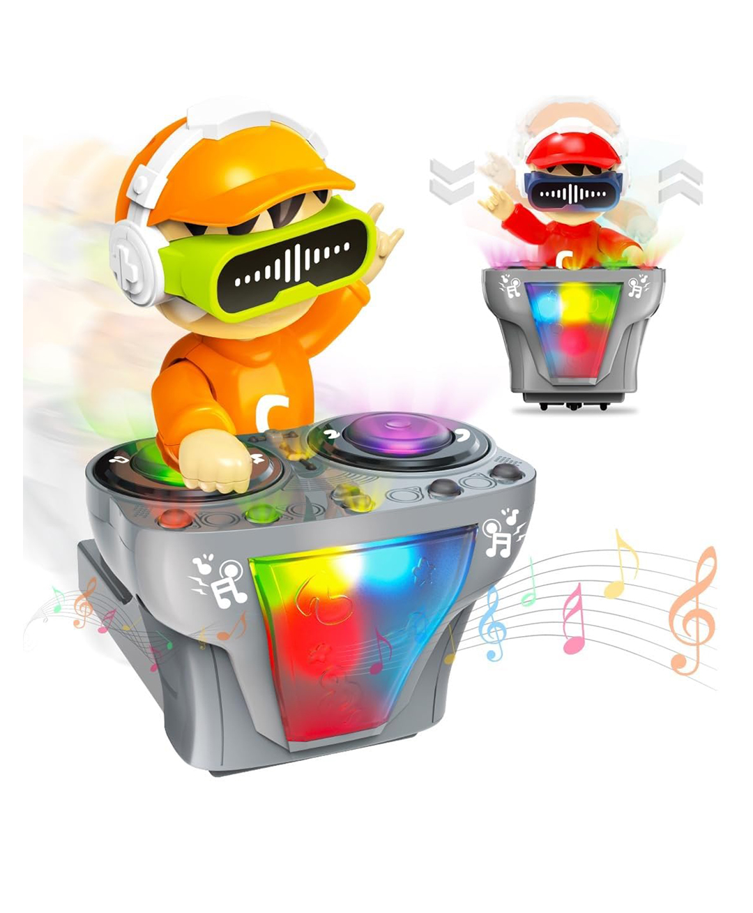 Urbane Chic DJ Coco Toy for Kids Music LED Light Rock Bump & Go Action Dancing Robot Toys for kids-Multicolor-picture-26