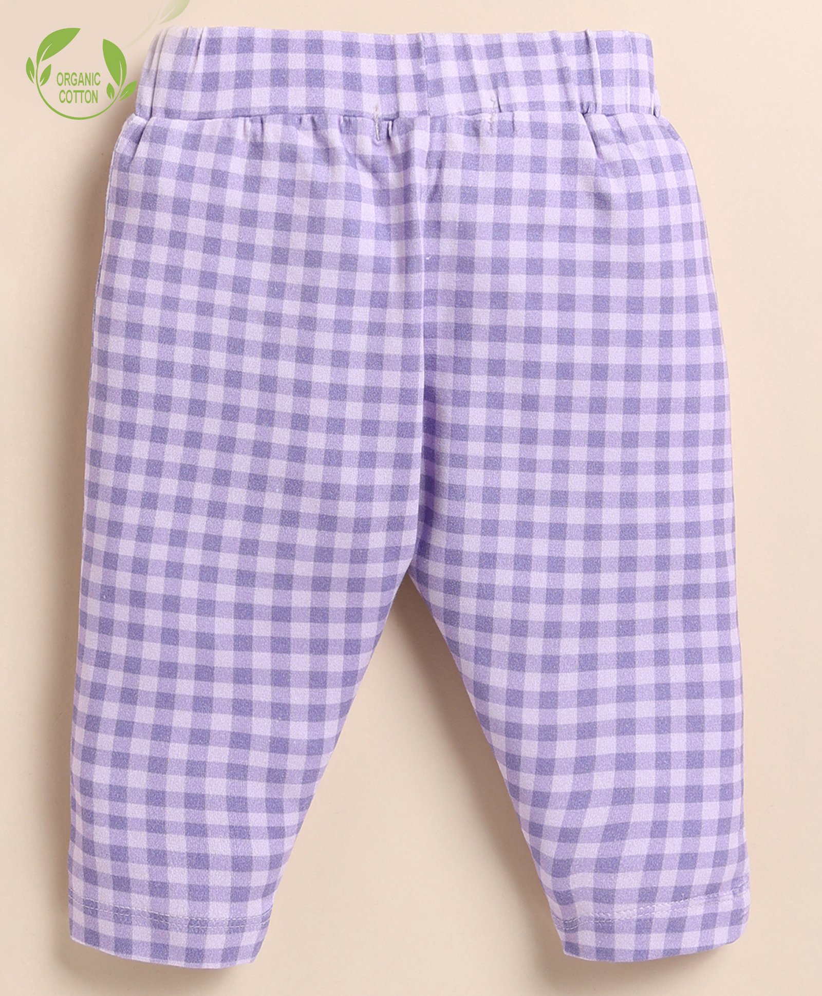 Cot & Candy Organic Cotton Checked Pajama - Violet-picture-24