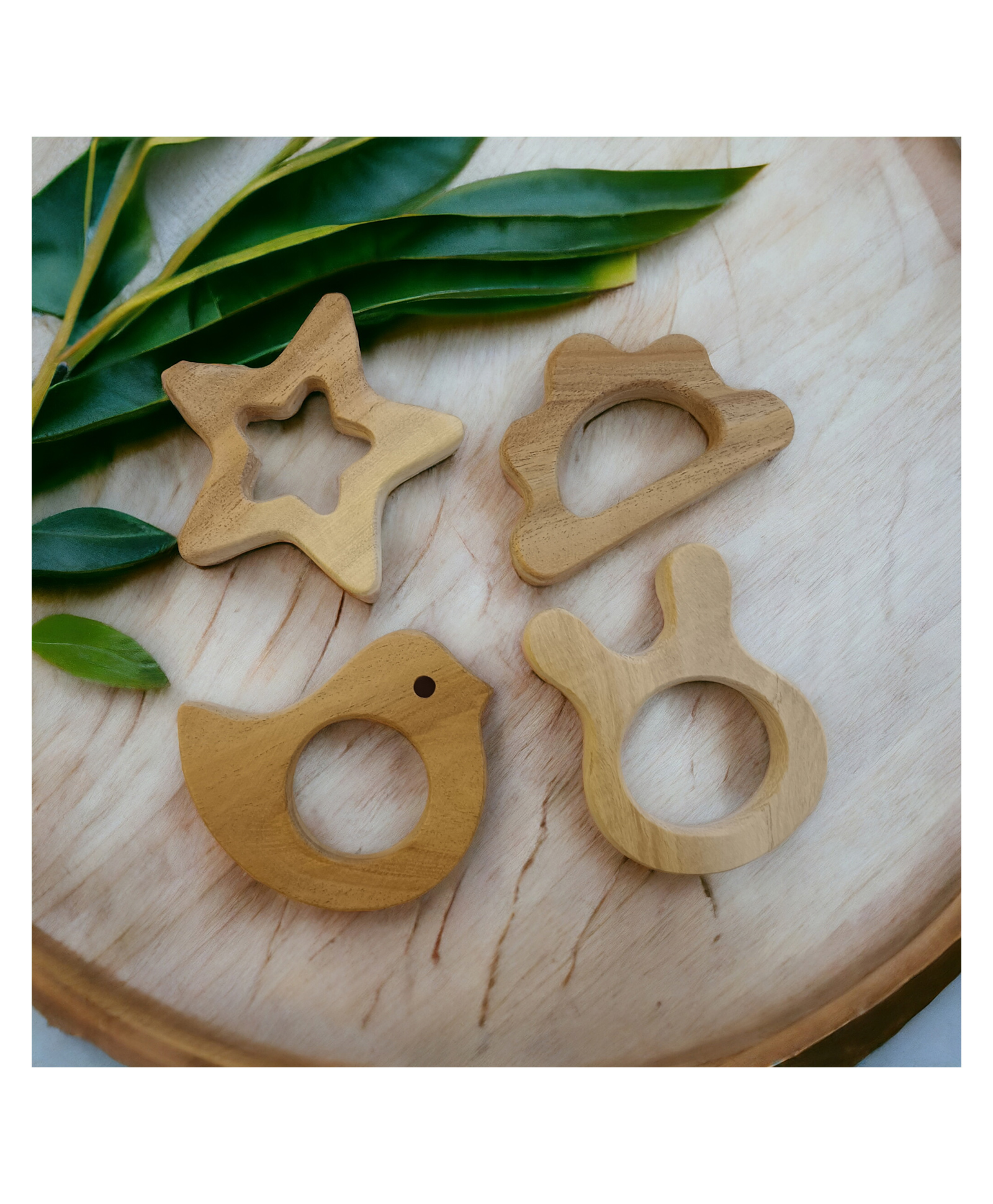 neemtoys Neem Wooden Teethers For Babies |Star,Cloud,Dove&Bunny Shapes-image-37