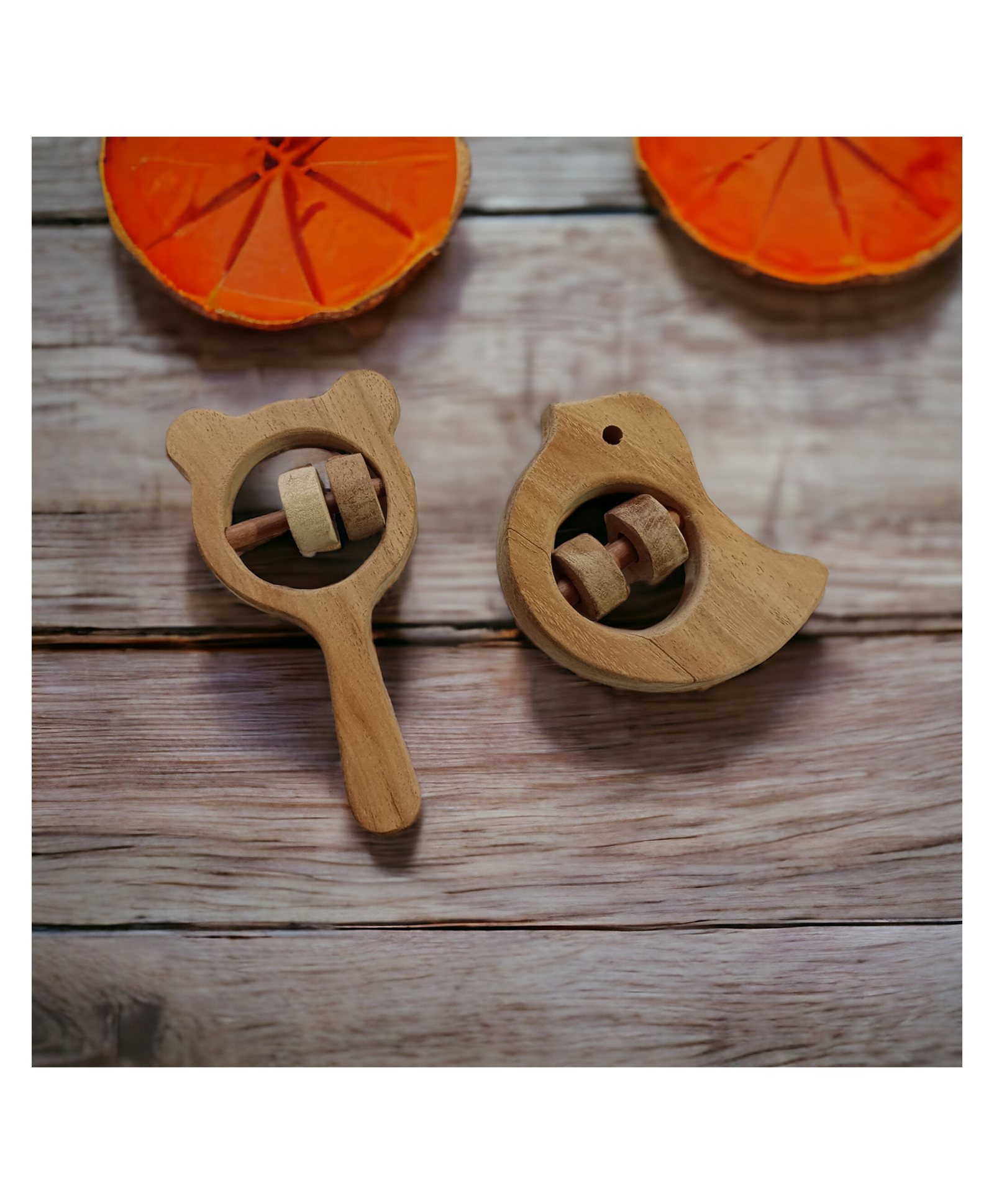 neemtoys Neem Wooden Sound Making Rattles of Shapes Dove & Mickey Head-picture-23