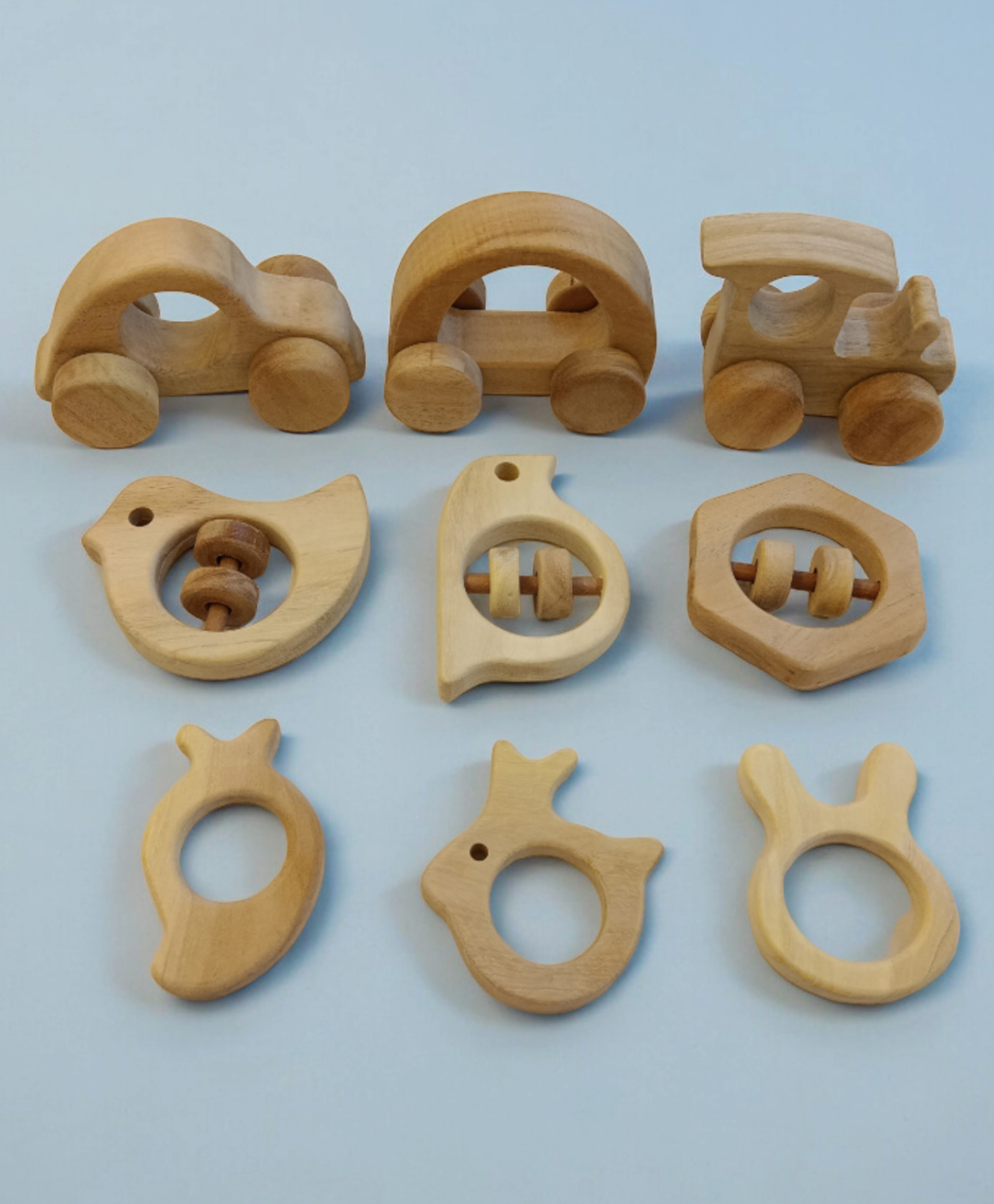 neemtoys Pack of 9 Unique Baby Toys-Made From Pure & Healthy Neem Wood For Early Development-picture-19
