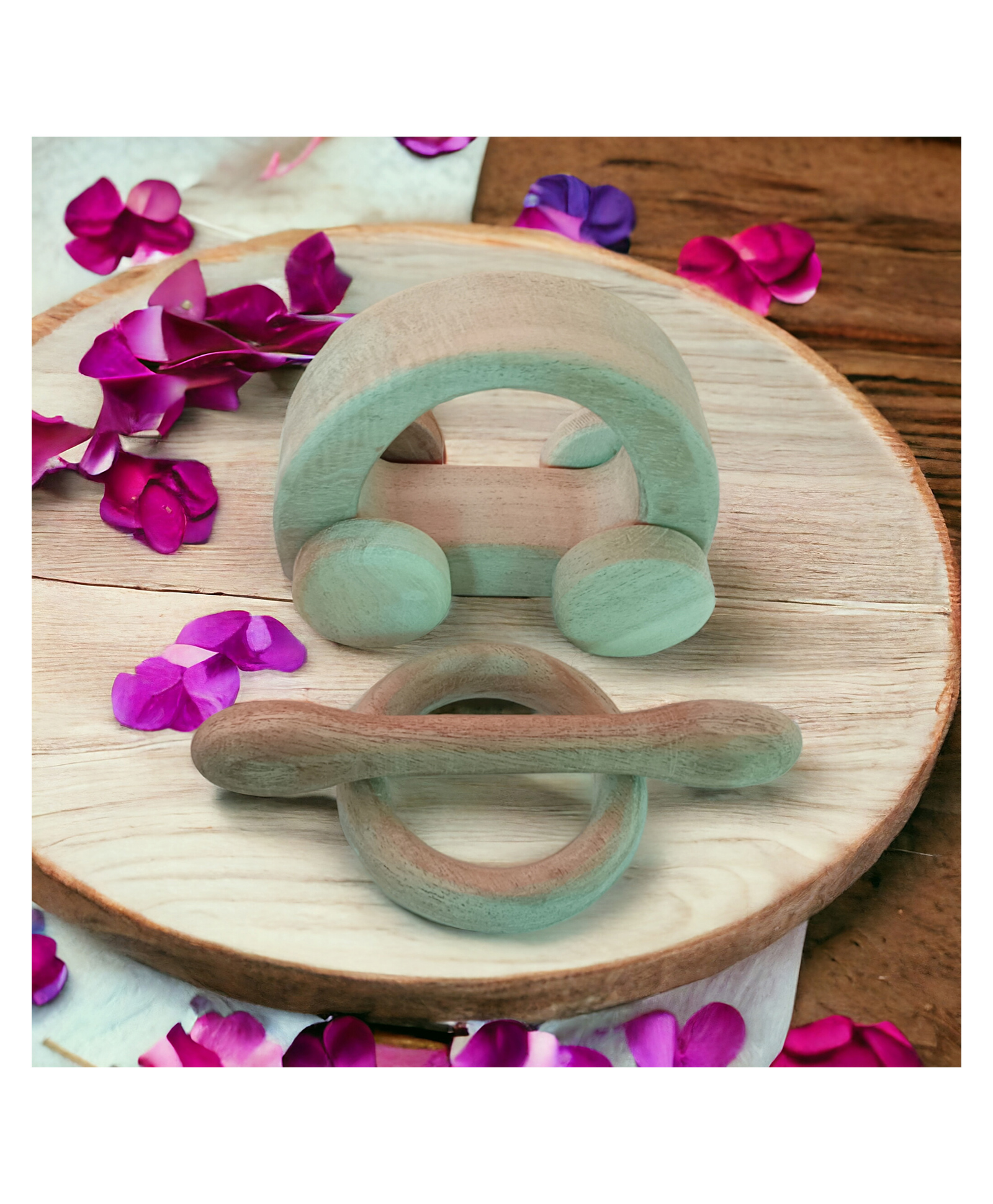 neemtoys Organic Neem Combo set of Hallow Car & Dumbbell & Ring Teethers-picture-12