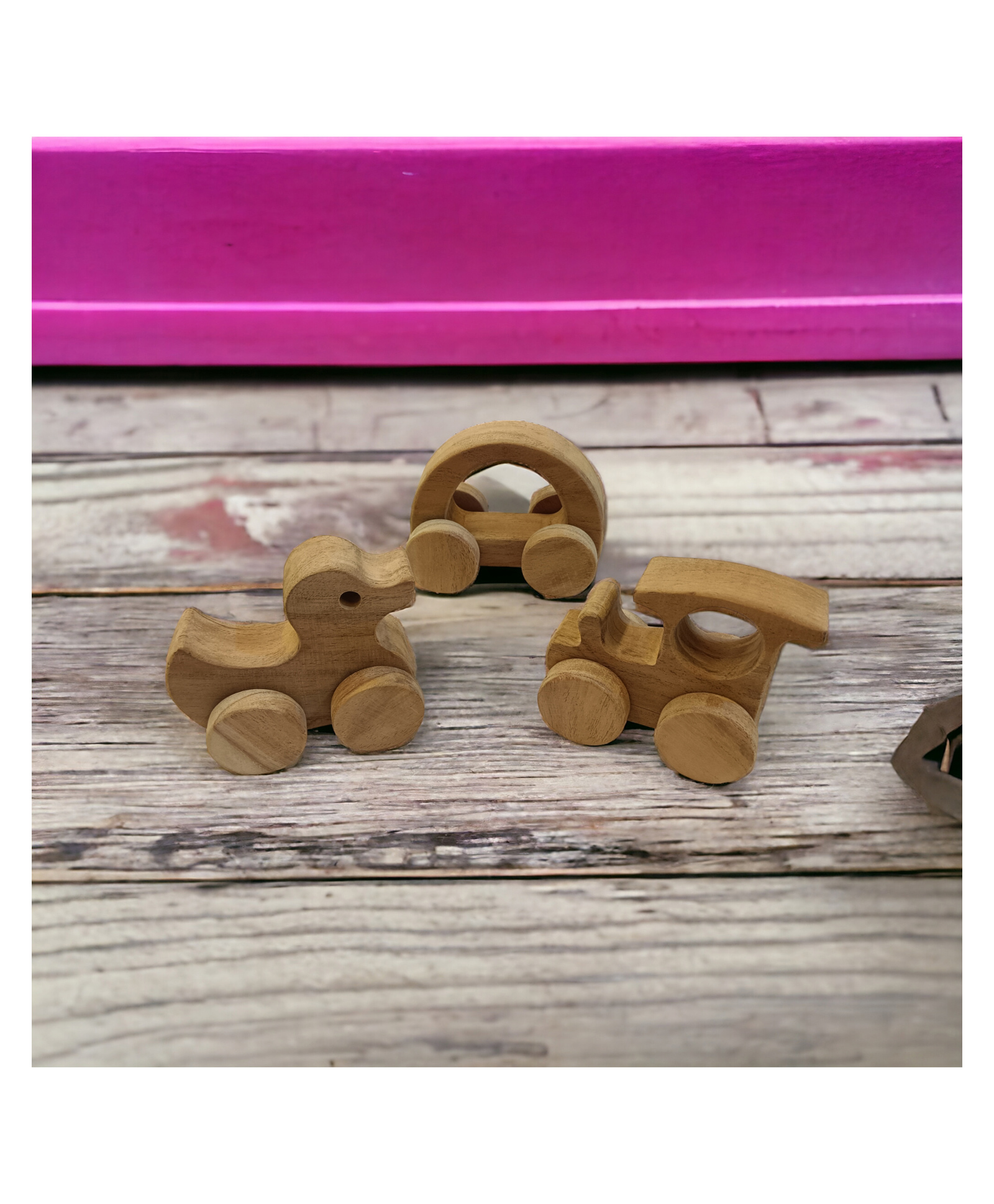 neemtoys Anti Bacterial & Healthy Push & Pull Toys- Duck, Train & Hallow Car-image-7