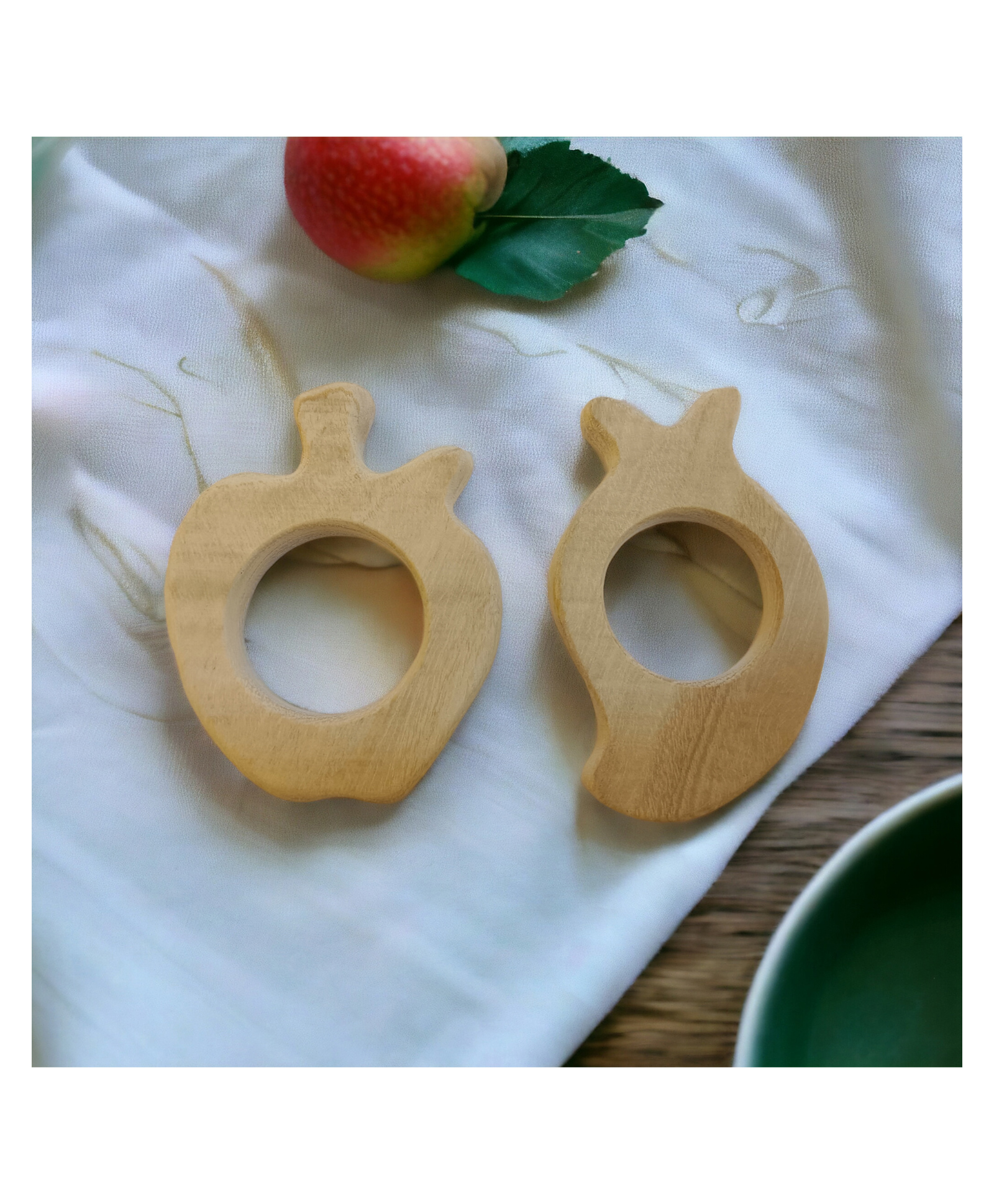 neemtoys Beautiful Neem Wooden Teethers- Apple & Mango Shapes-image-48