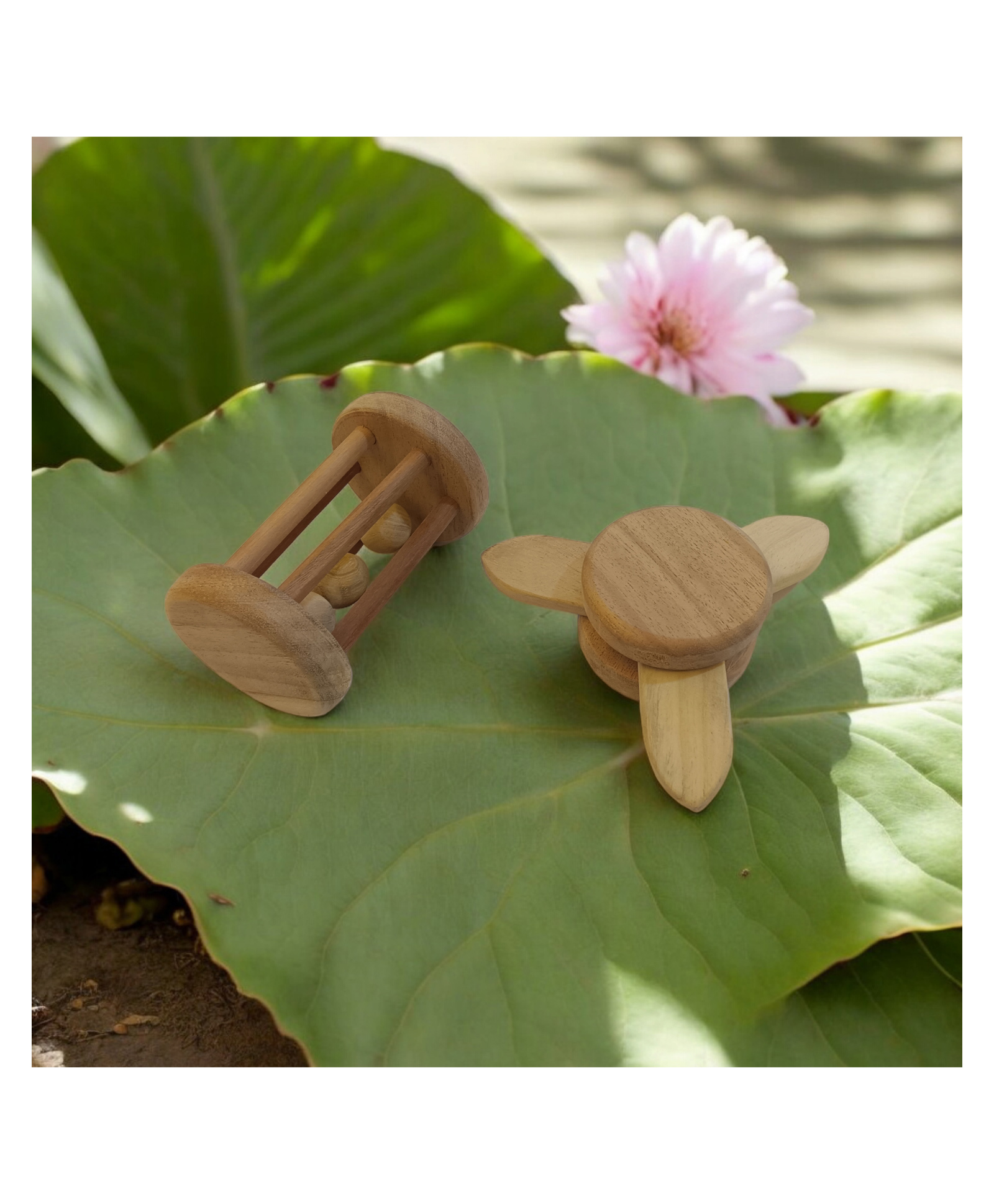 neemtoys Healthy Neem Wooden Rattles of Shapes- Tumbler & Flower Tumbler-picture-20