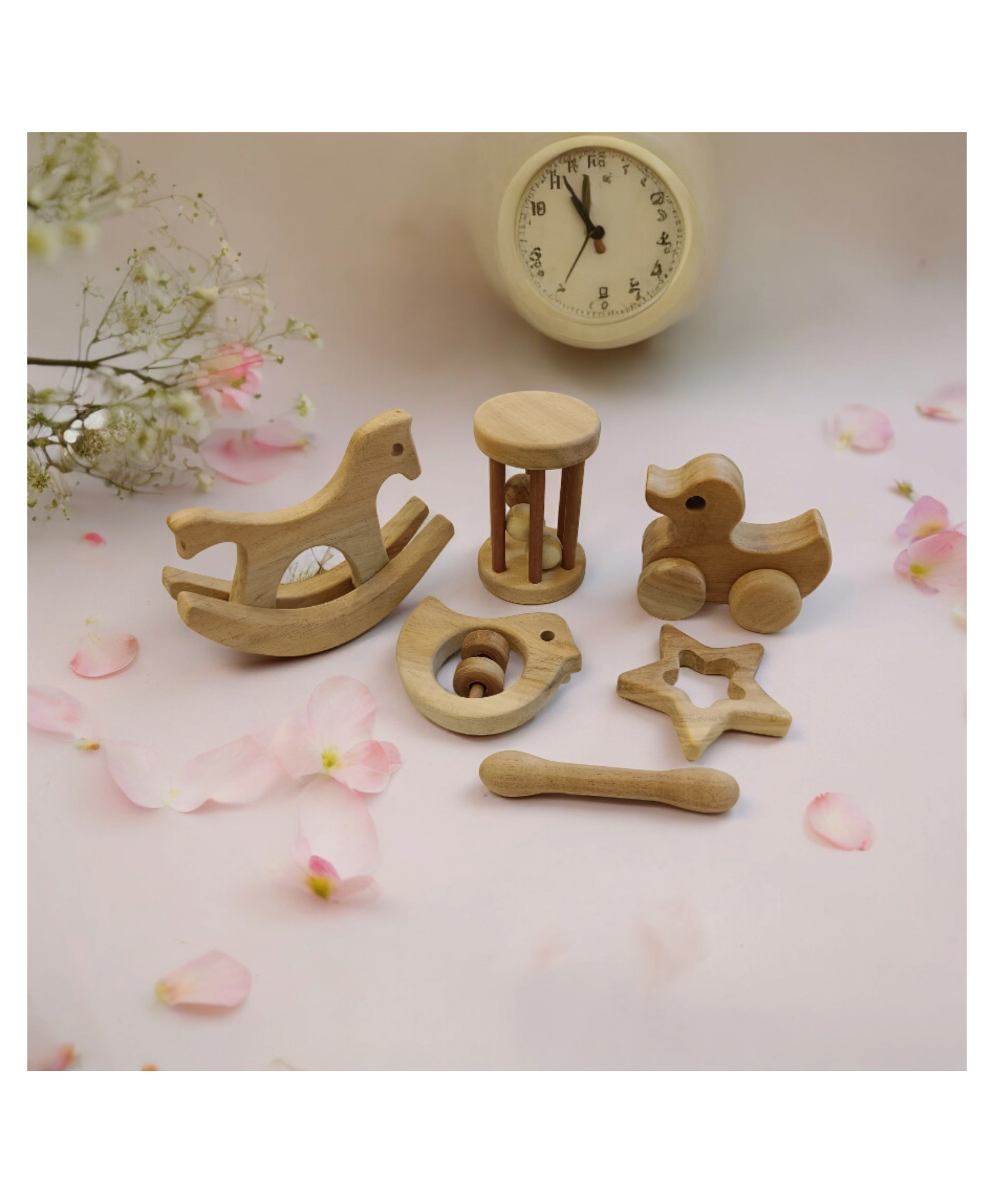 neemtoys Perfect Giftfor Growing Toddlers - Neem Wooden Swing Horse, Tumbler, Wheel Toys, Rattle & Teether-picture-17