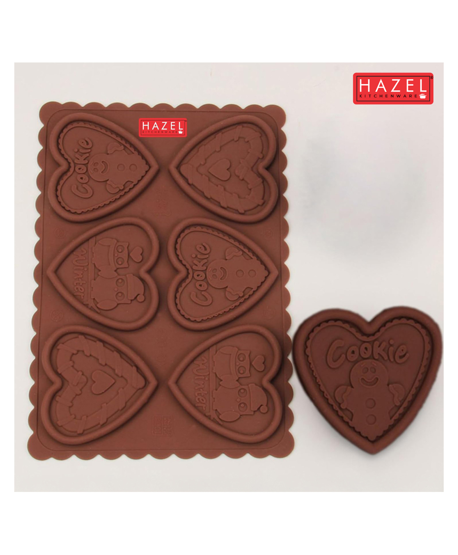 HAZEL Best Heart-Shaped Cookie Silicone Molds for Baking | Perfect for Gifts & Holidays-picture-6