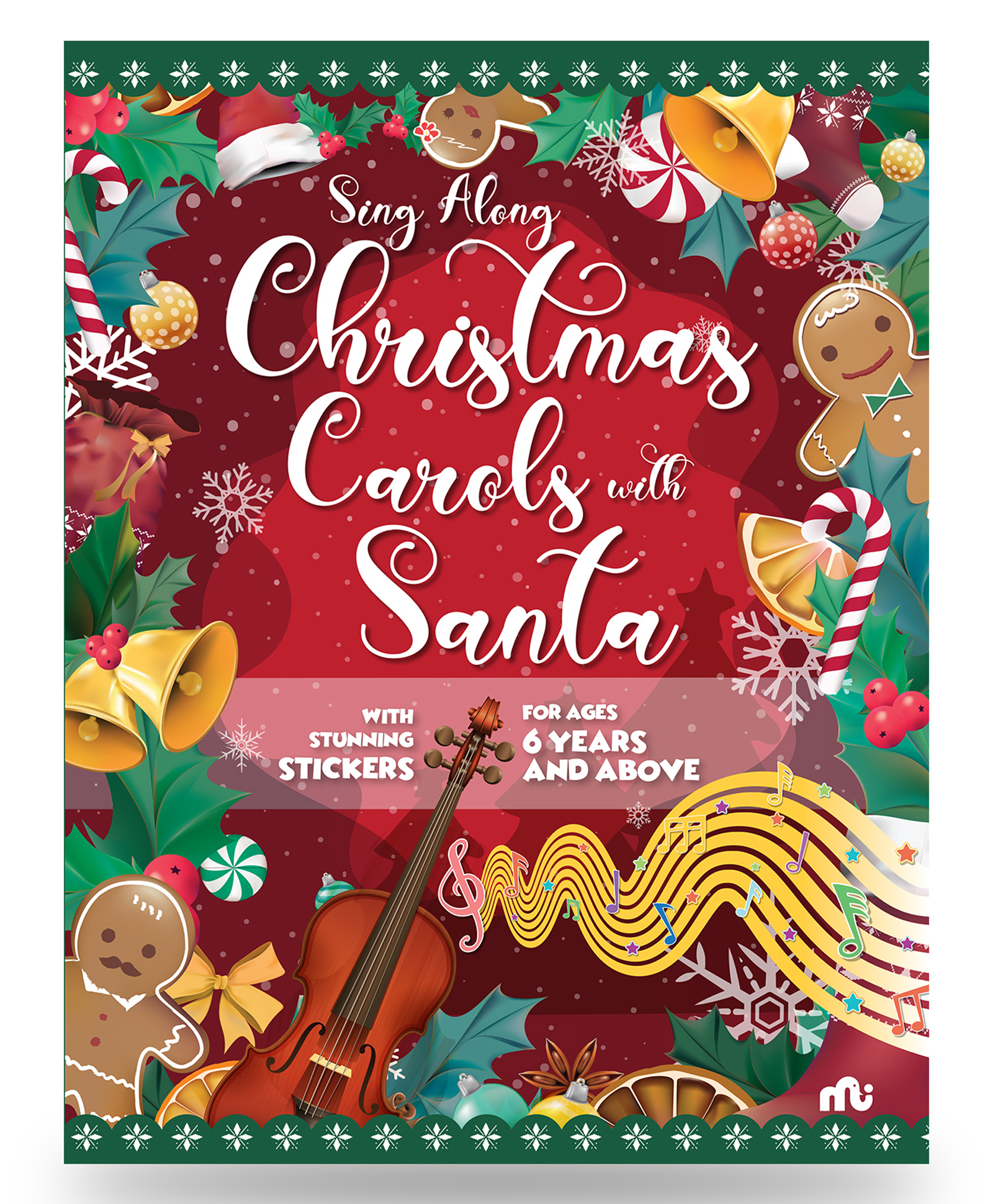 Sing Along Christmas Carols with Santa: With Stunning Stickers-35 Pages-image-14