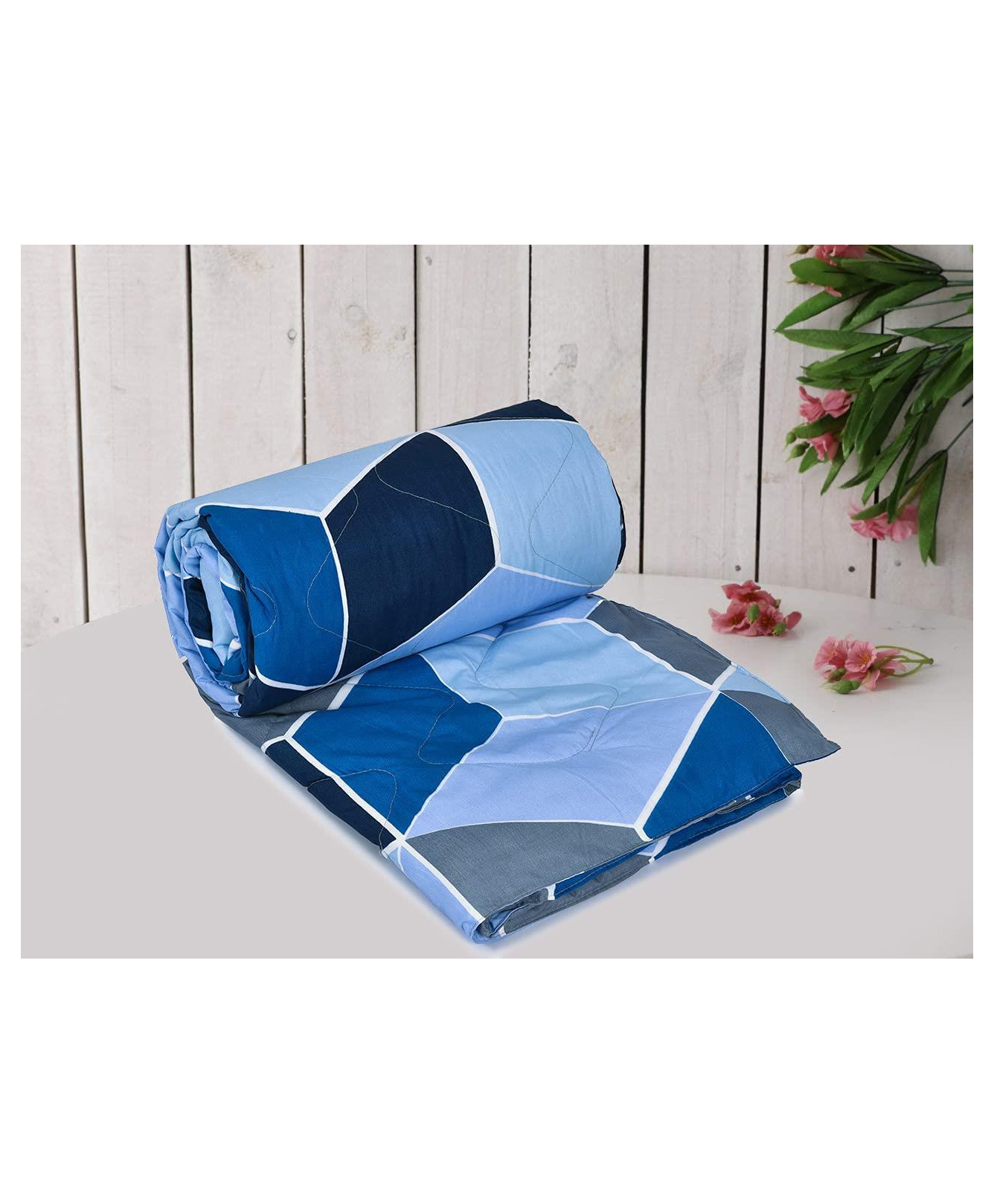 RRC Super Soft Brushed Microfiber Cotton Single Comforter - Blue-image-32