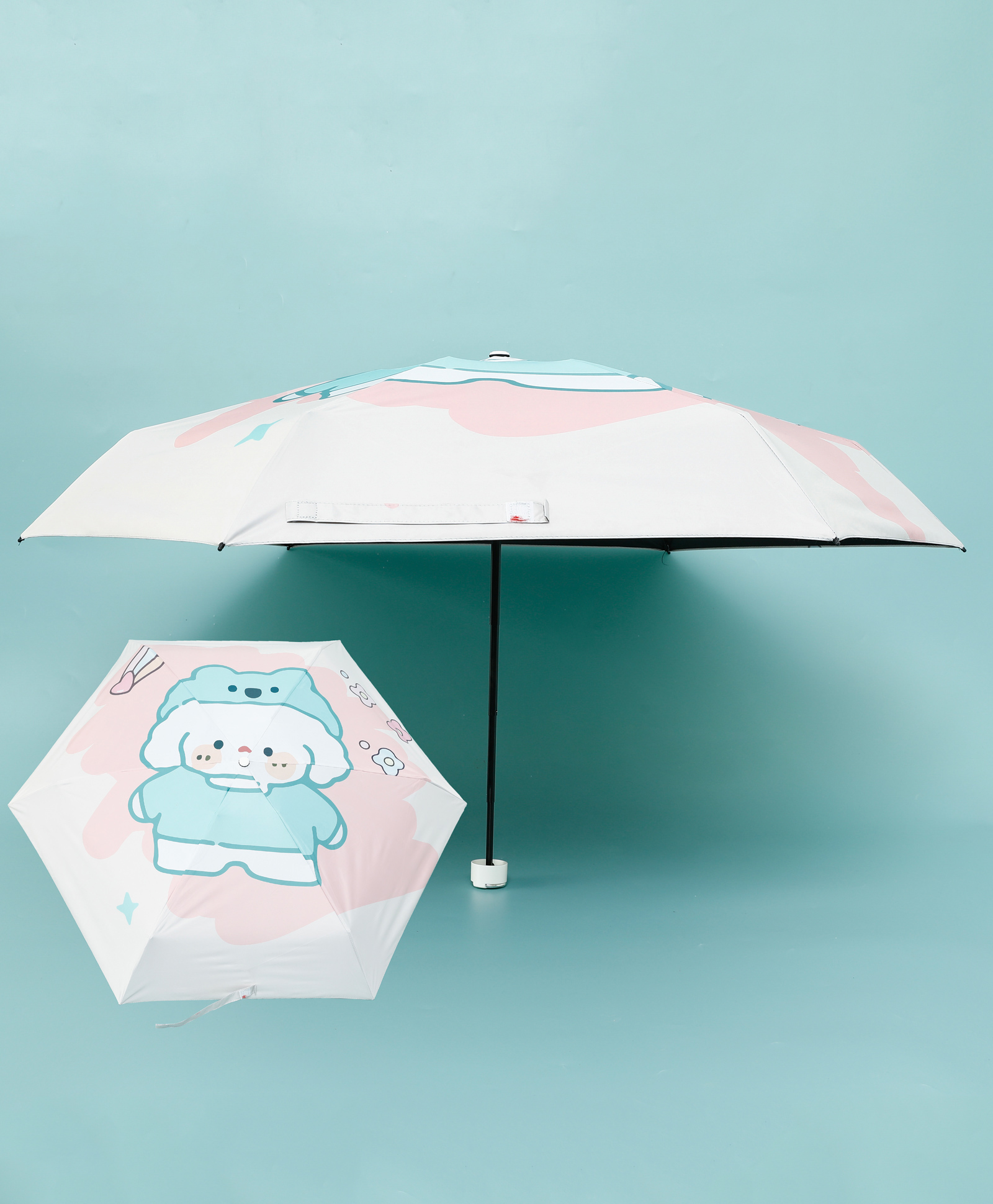 Babyhug Cartoon Printed Umbrella - Light Pink-image-32
