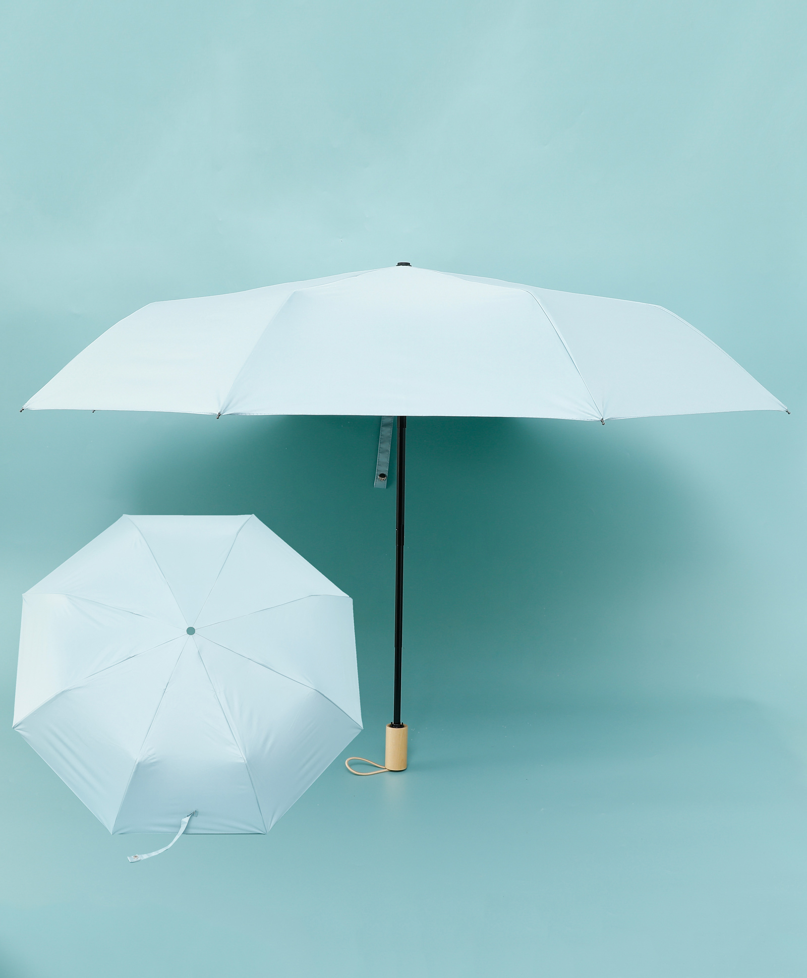 Solid Colour Umbrella - Light Blue-image-40