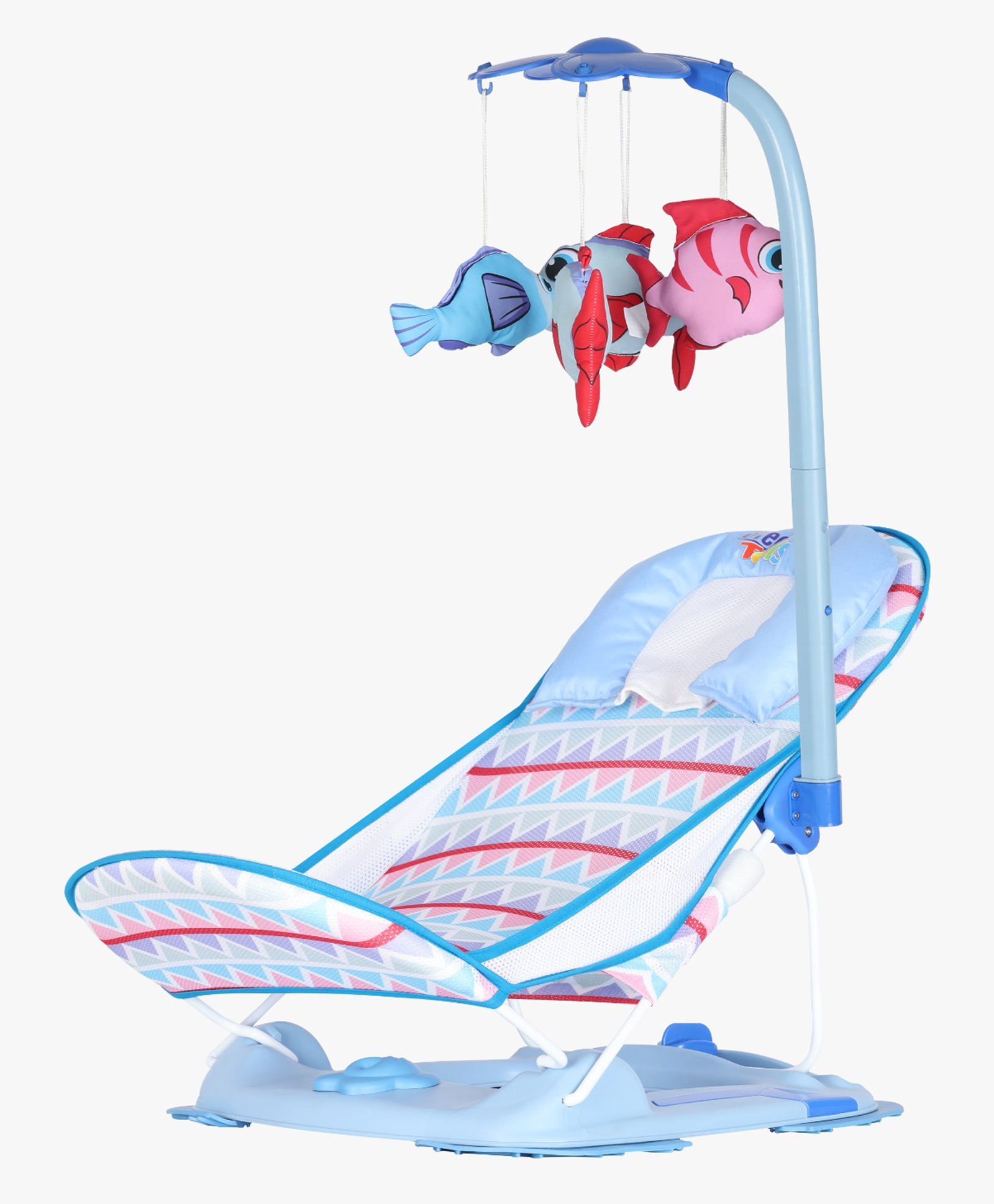 Steelbird Anti Skid Compact Comfy Baby Bather With Toys-Blue-picture-23