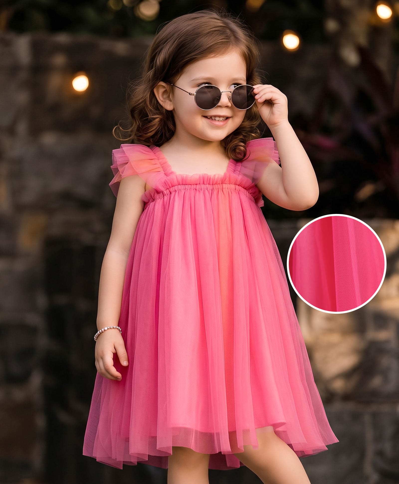 Mark & Mia Woven Sleeveless Solid Party Dress - Dark Pink-picture-24