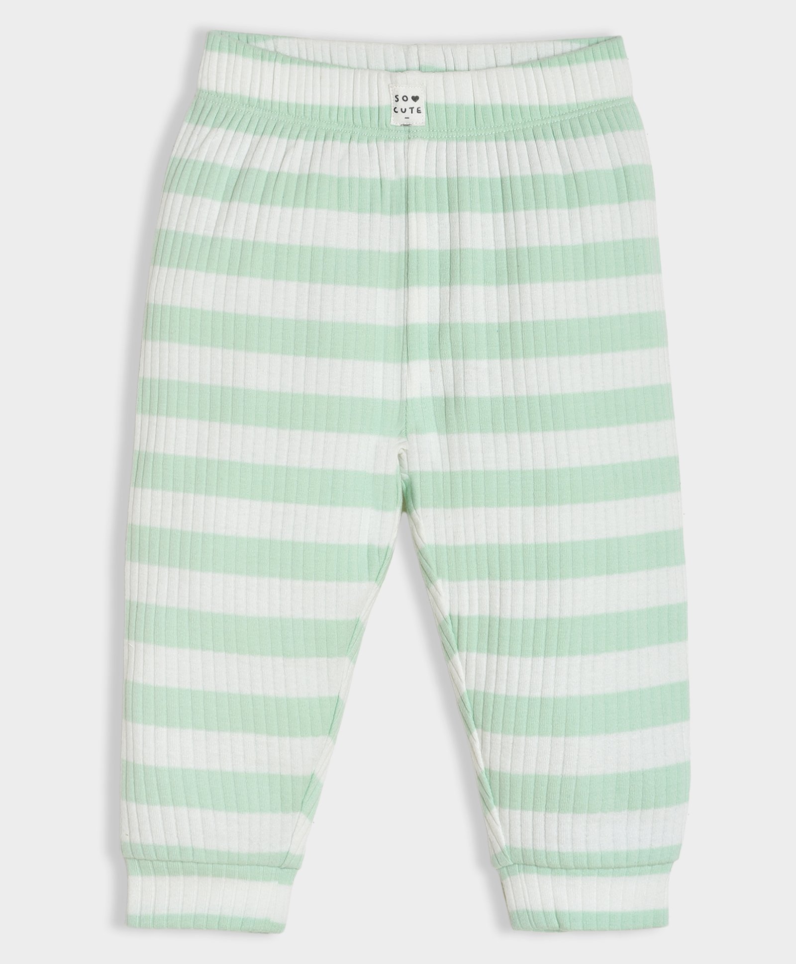 Mi Arcus Cotton Elastane Striped Pajama - Green-picture-20