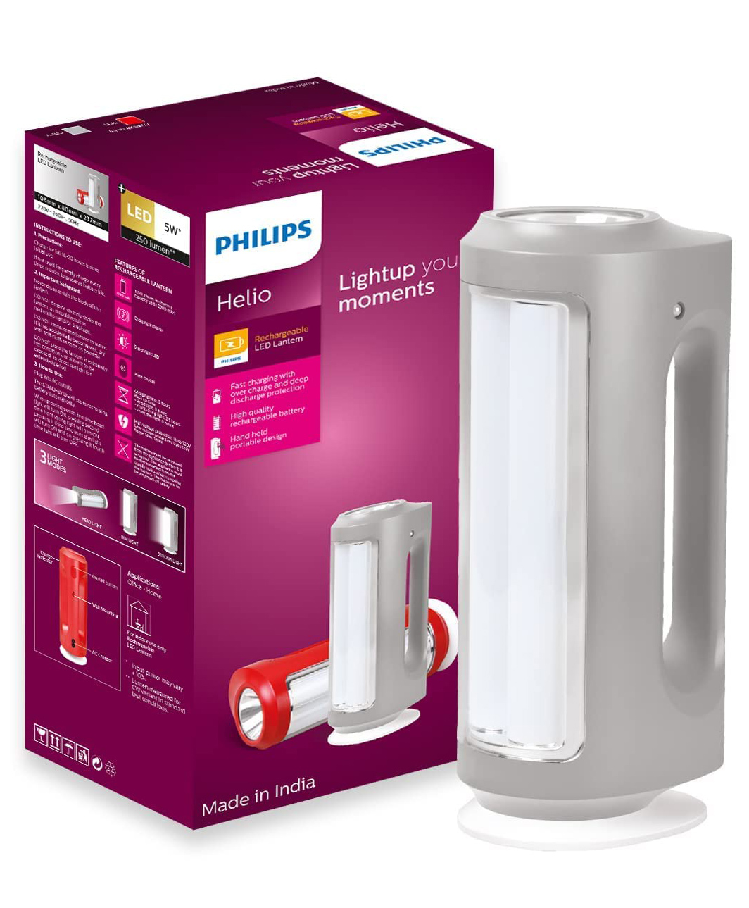 PHILIPS Lighting Helio Multi-Functional Emergency Rechargeable LED Lantern | 2200 mAH Battery-image-6