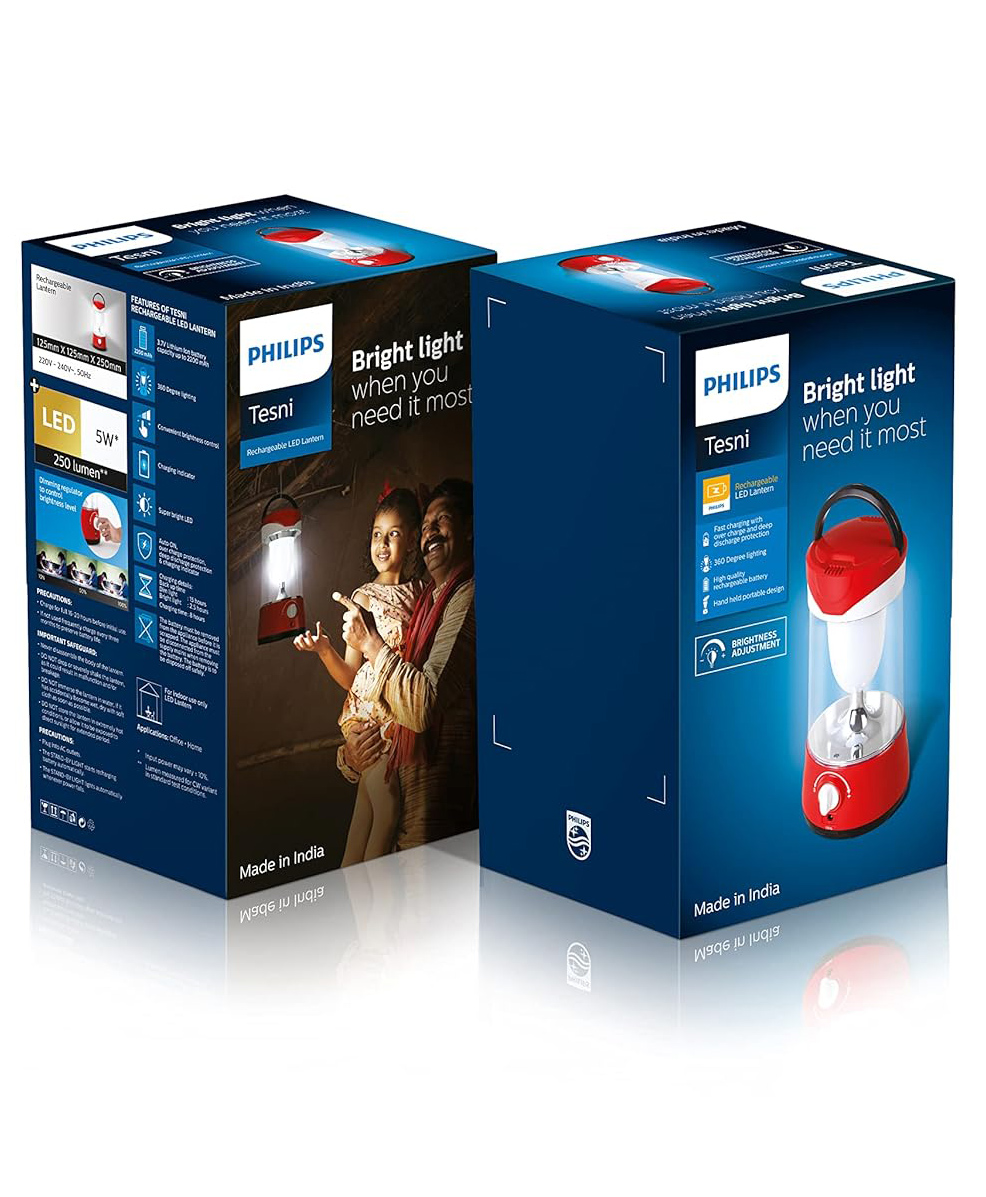 PHILIPS Lighting 5w Tesni Rechargeable Emergency Light | Regulator Controlled Brightness | Auto-on Feature for Power Cut with 360 Degree Light Distribution-picture-14