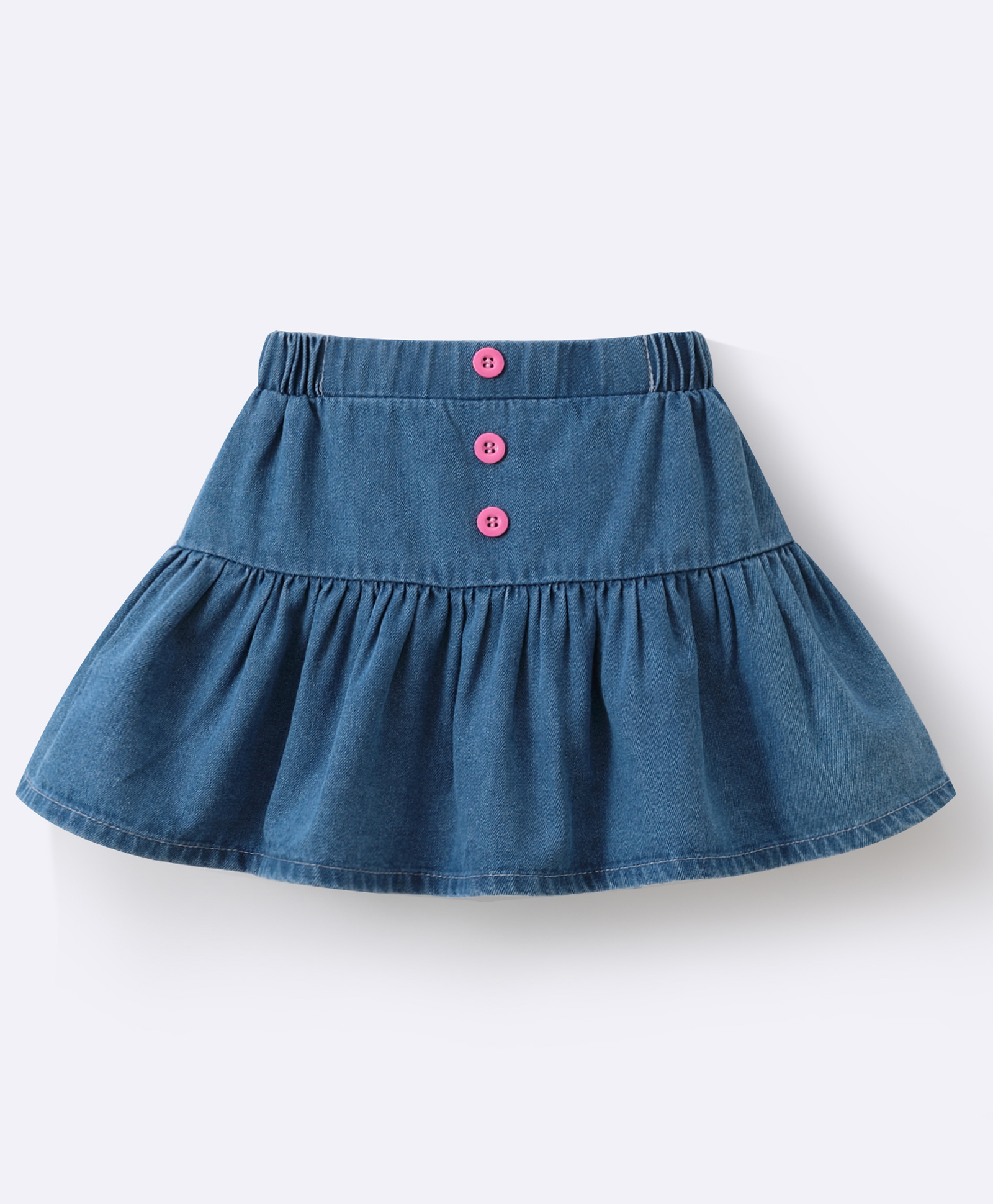 Mark & Mia Washed Skirt with Flares - Blue-image-16