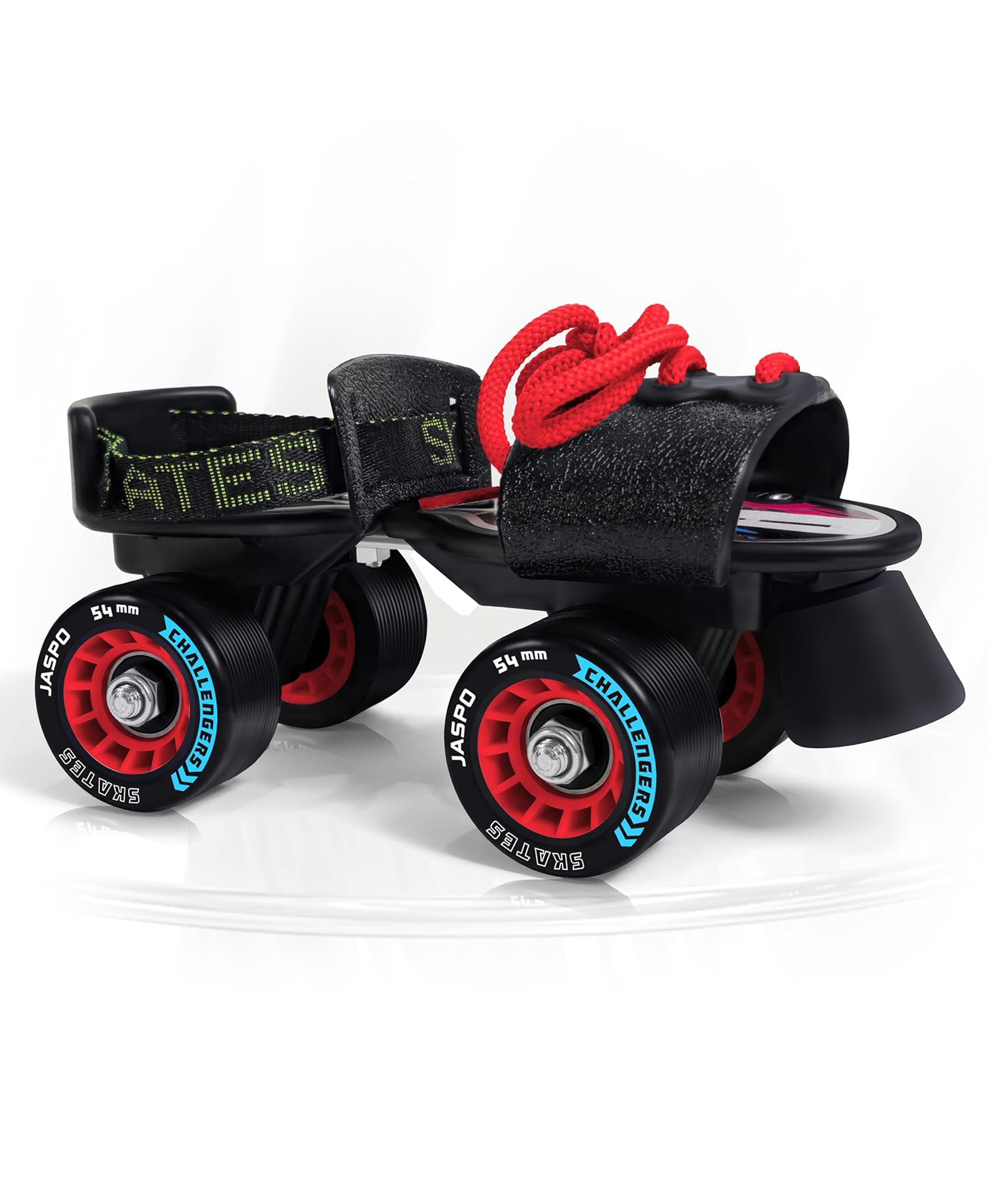 Jaspo Challenger Roller Skates for Kids (Ages 6-14),Adjustable Fit (Foot Length 21-27 cm), Metal Body,Premium 61mm 85A TPR Wheels, Perfect Beginner Quad Skates-image-9