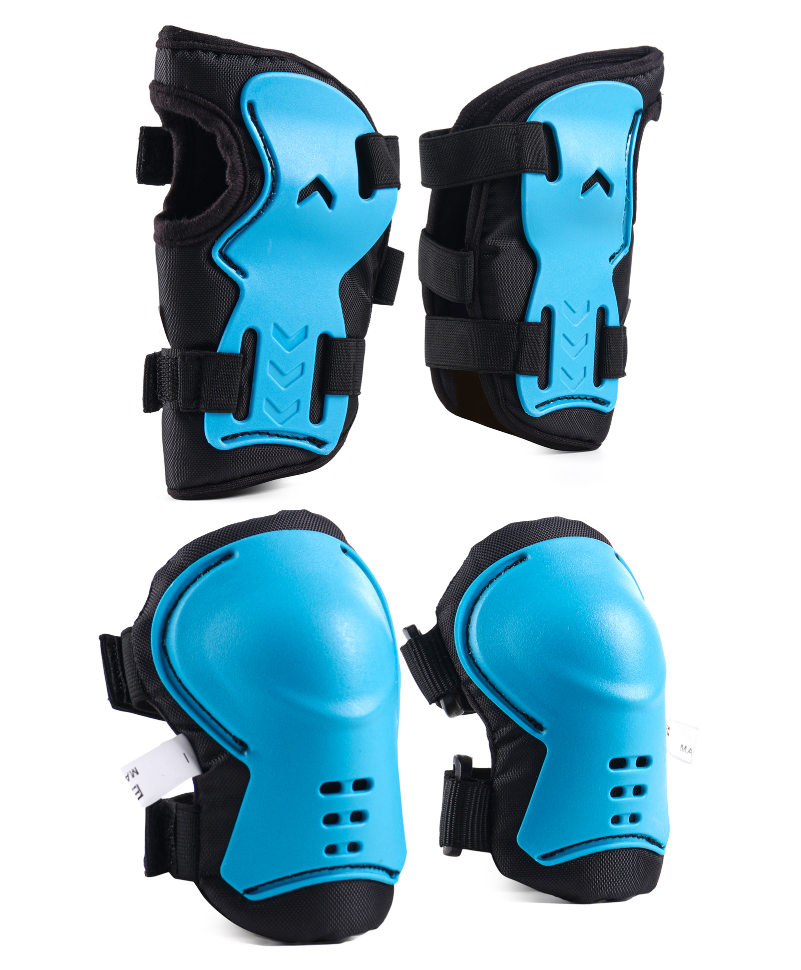 Babyhug Kids Safety Skating Cycling Helmet And Protective Gear Set for Elbow Wrist Guard Size M - Light Blue-image-39