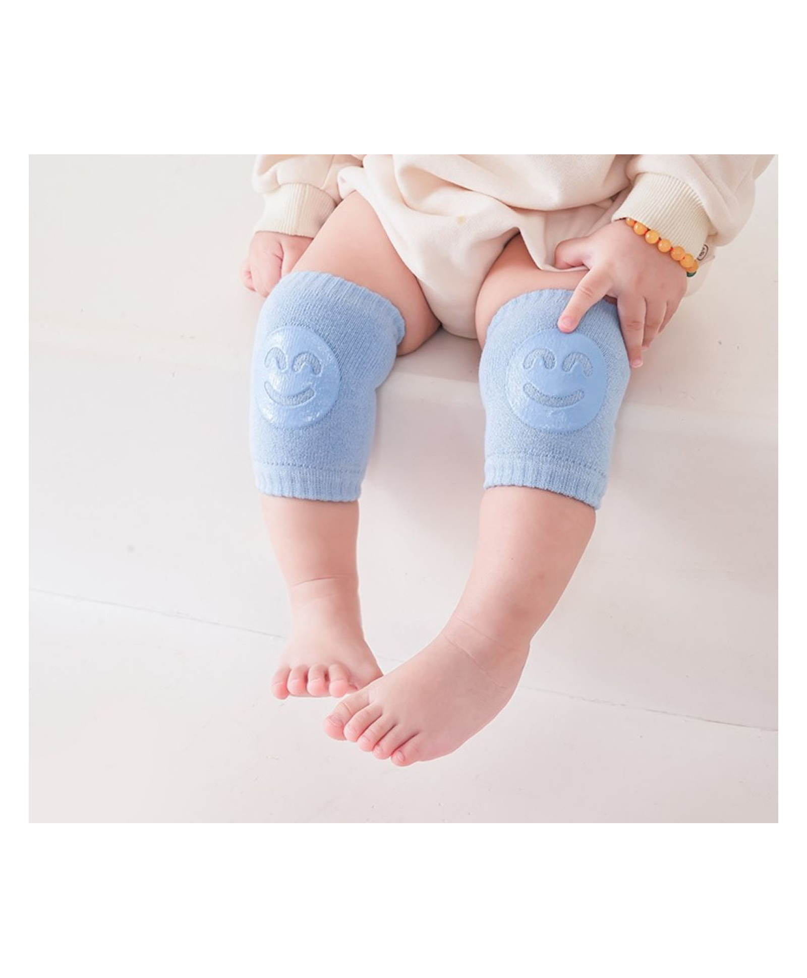 SYGA Smiley Cotton 1 Pair Knee Pad - Light Blue-picture-13