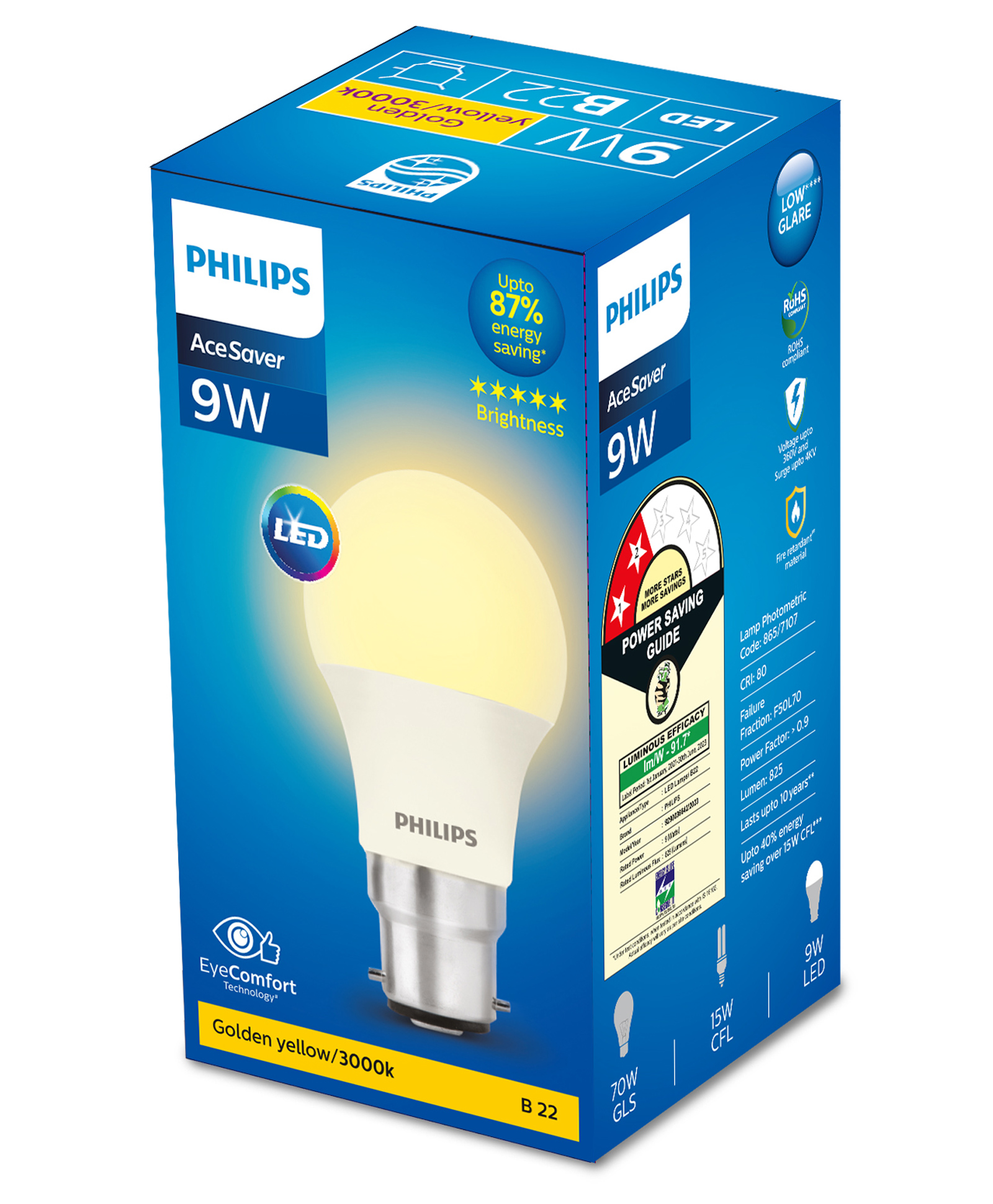 PHILIPS Lighting Base B22 9-Watt LED Bulb (Golden Yellow)-image-24