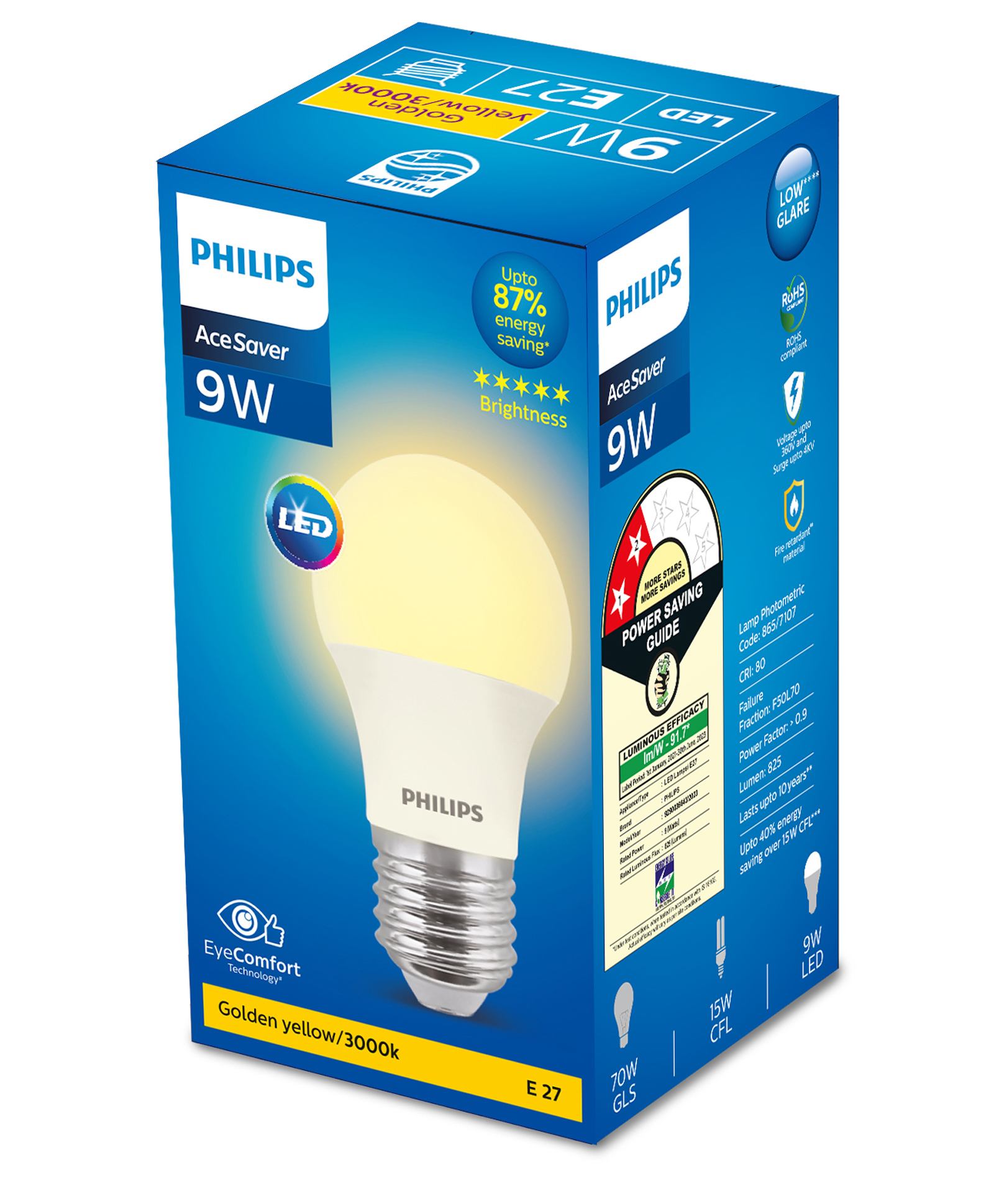PHILIPS Lighting 9-Watts E27 LED Warm White LED Bulb, Pack of 1, (Ace Saver)-picture-28