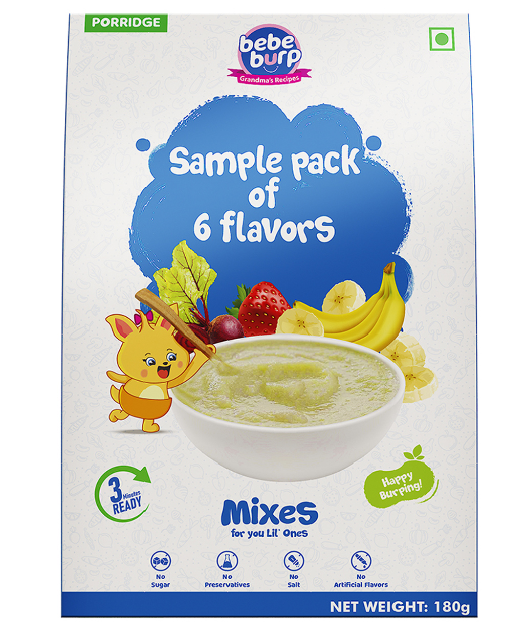 Bebe Burp Mix Porridge Sample Pack Of 6 - 180 g-picture-18