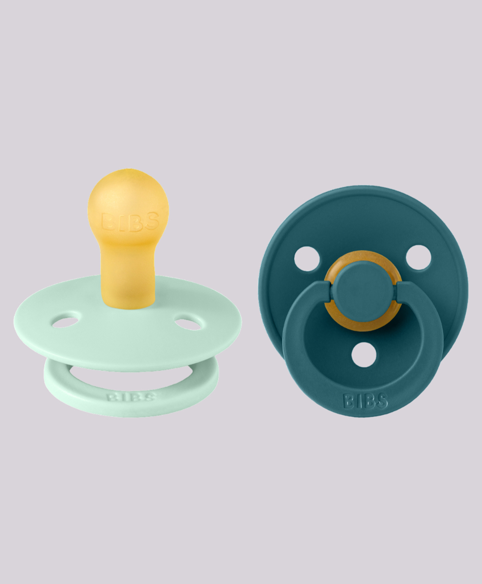 BIBS Bibs Colour Latex Round Pacifier Nipple Size 1 Pack of 2 - Nordic Mint/Forest Lake-image-19