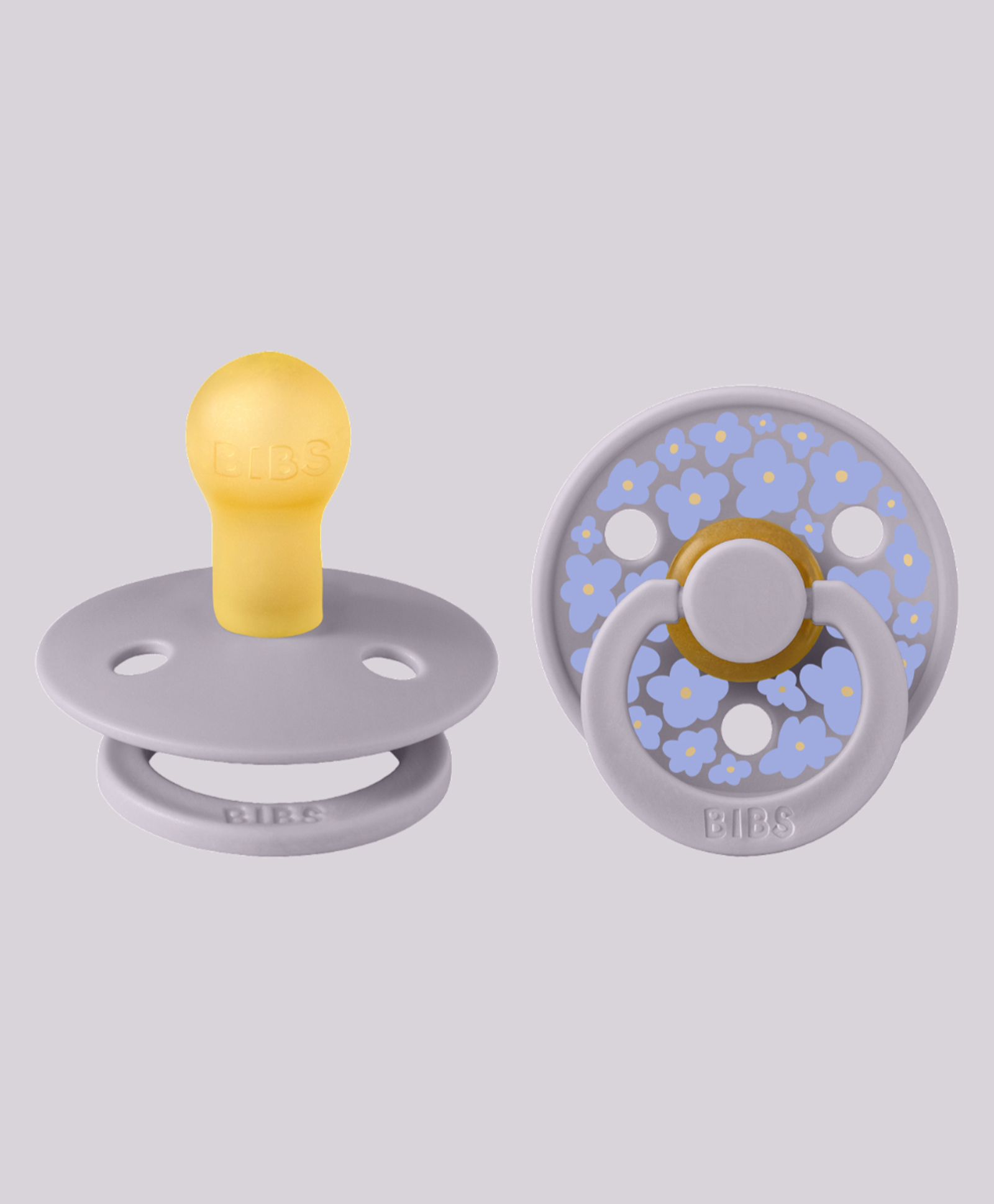 BIBS Bibs Studia Collection Colour Latex Round Pacifier Nipple Size 1 Pack of 2 - Fossil Grey Mix-picture-14