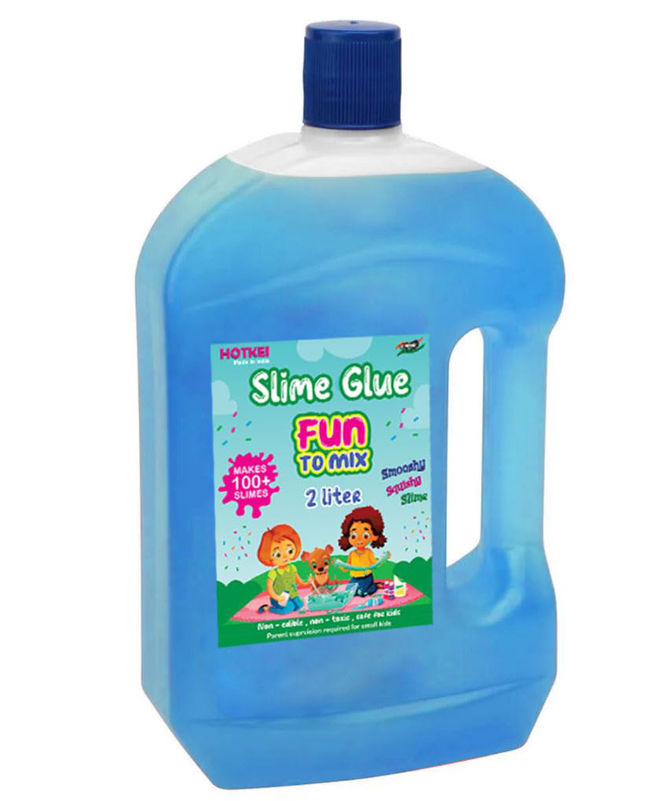HOTKEI (2 Liter) Blue Slime Glue DIY Magic Toy Jelly Putty Making kit Set Borax Slime Glue Liquid Gel Toy for Boys Girls Kids for Making Slime at Home-image-10